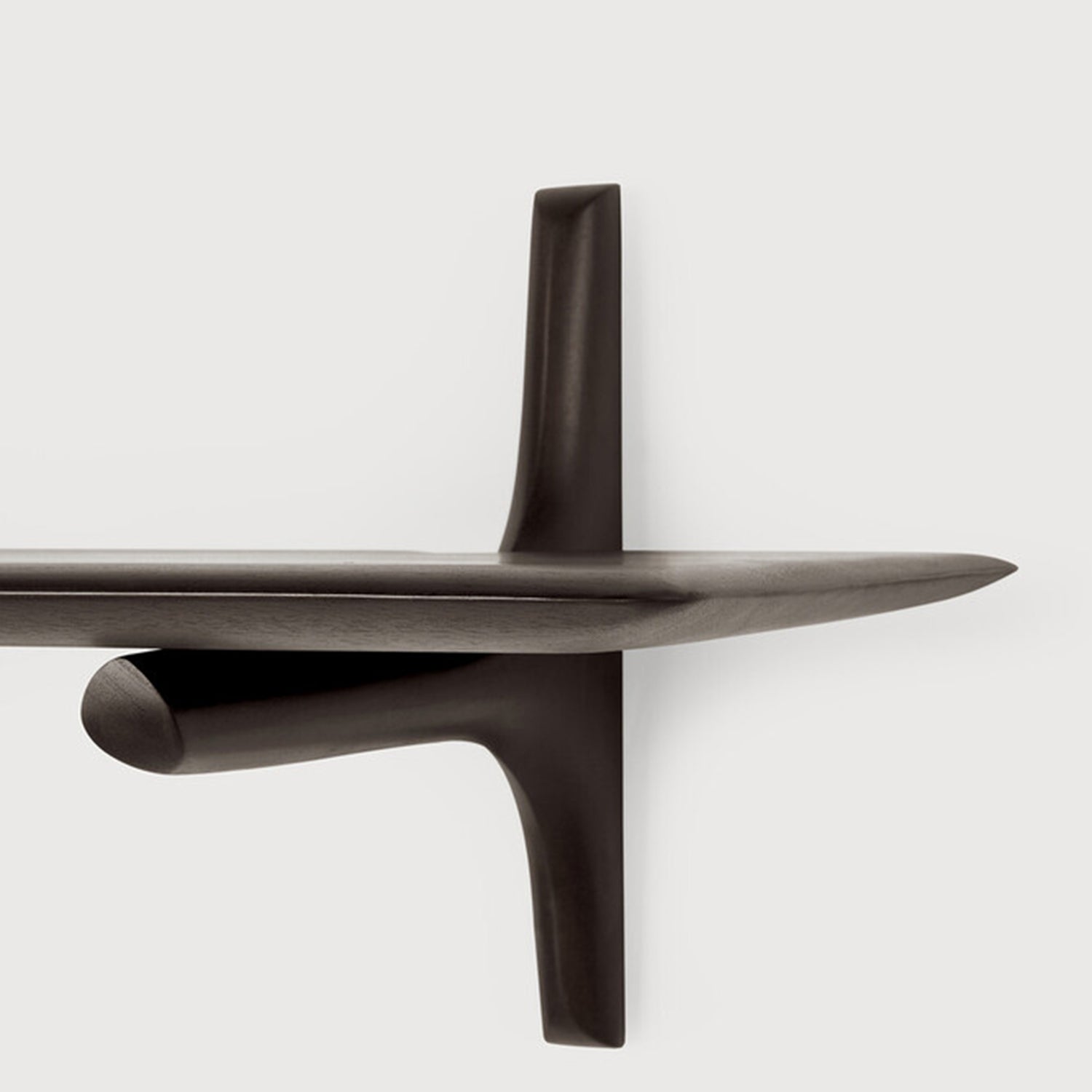 Ethnicraft PI Mahogany Dark Brown Wall Shelf