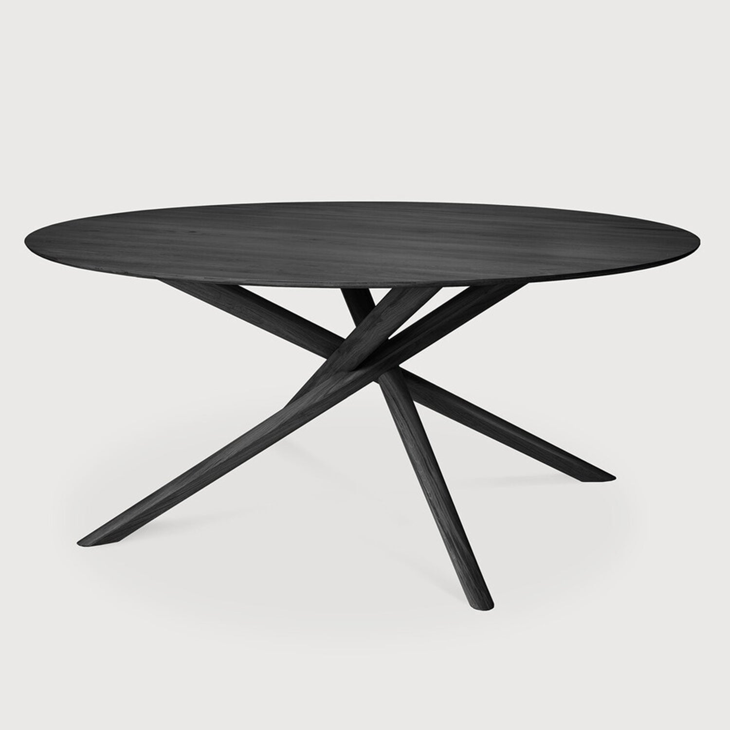 Ethnicraft Mikado Oak Black Round Dining Table
