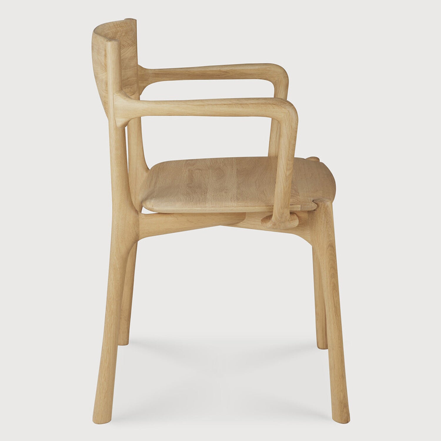 Ethnicraft PI Oak Dining Arm Chair Set of 2