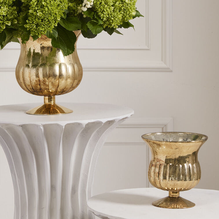 Raphael Urn, a gold glass home decor accent