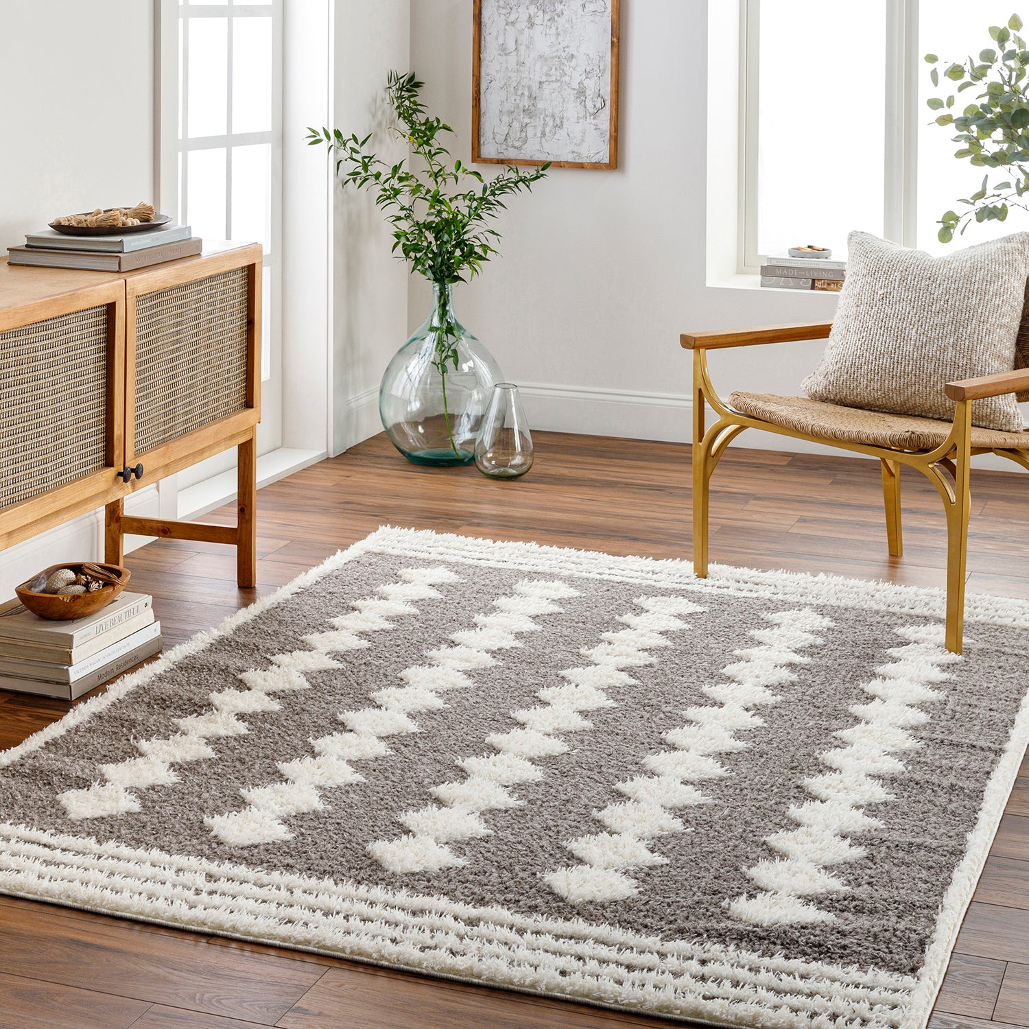 Livabliss Rodos Rows Machine Woven Rug