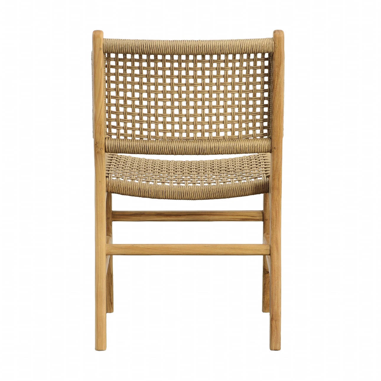 Dallas Natural Armless Outdoor Dining Chair Set of 2