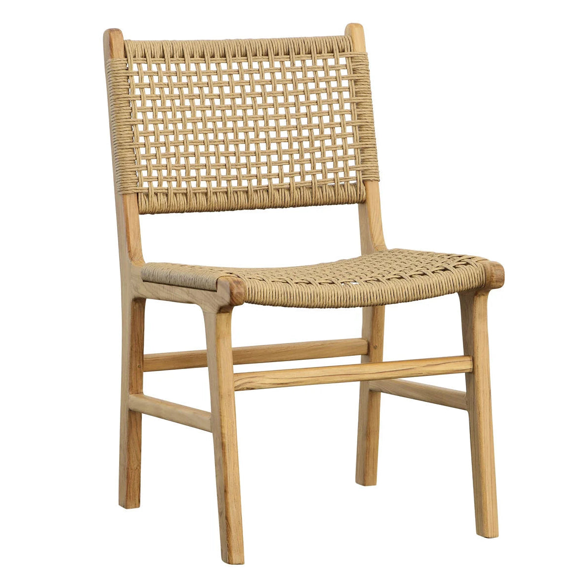 Dallas Natural Armless Outdoor Dining Chair Set of 2