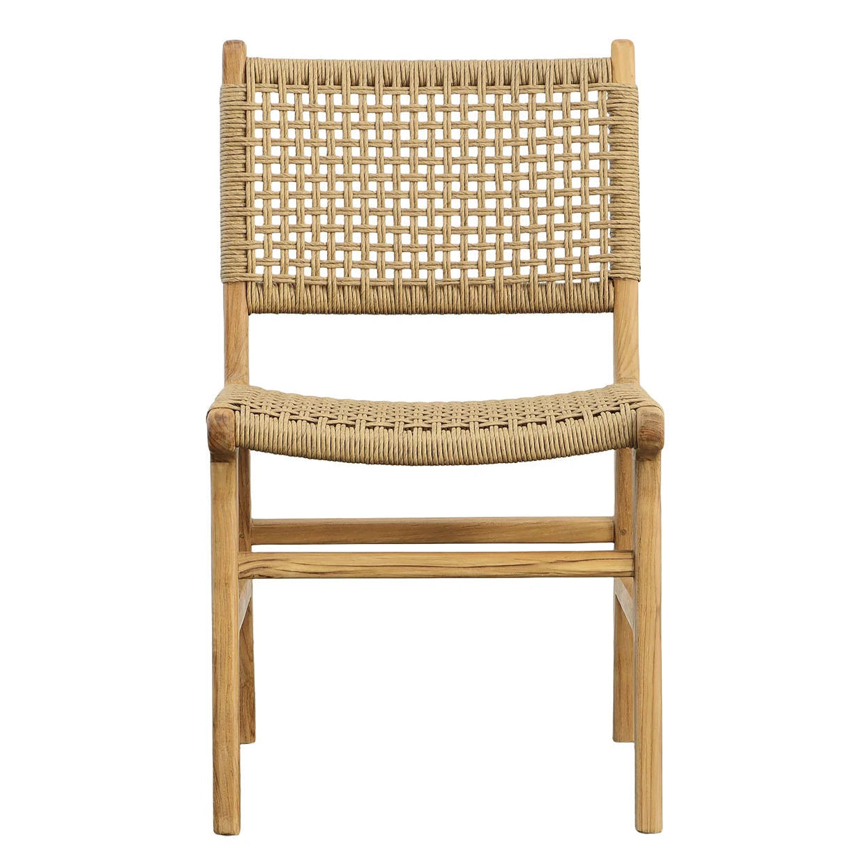 Dallas Natural Armless Outdoor Dining Chair Set of 2