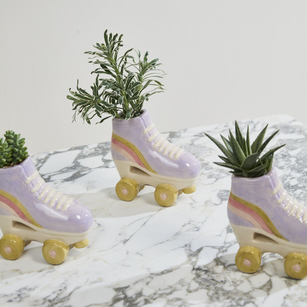 Rollerskate Planter styling accent for the home