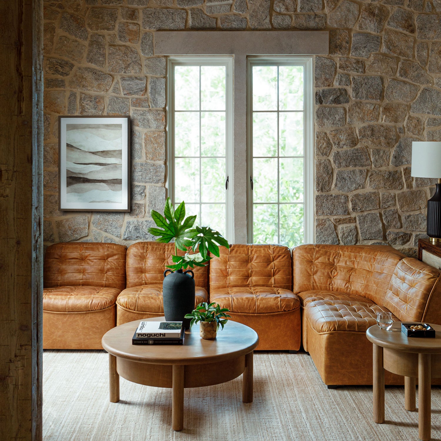 Oryan Leather Corner Modular Chair