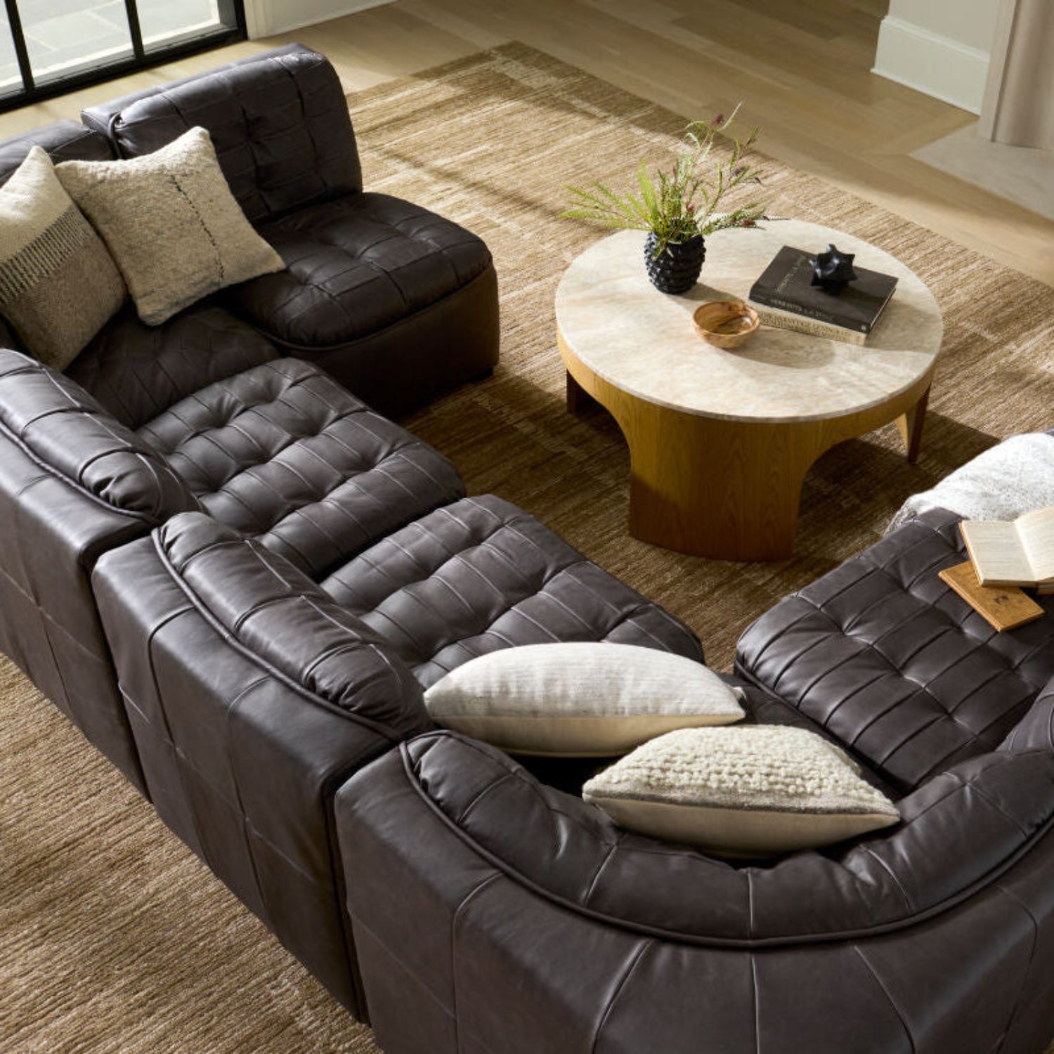 Oryan Leather Modular Chair