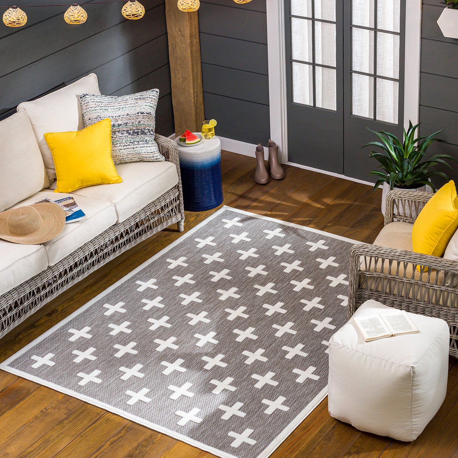 Livabliss San Diego Gray Indoor/Outdoor Rug