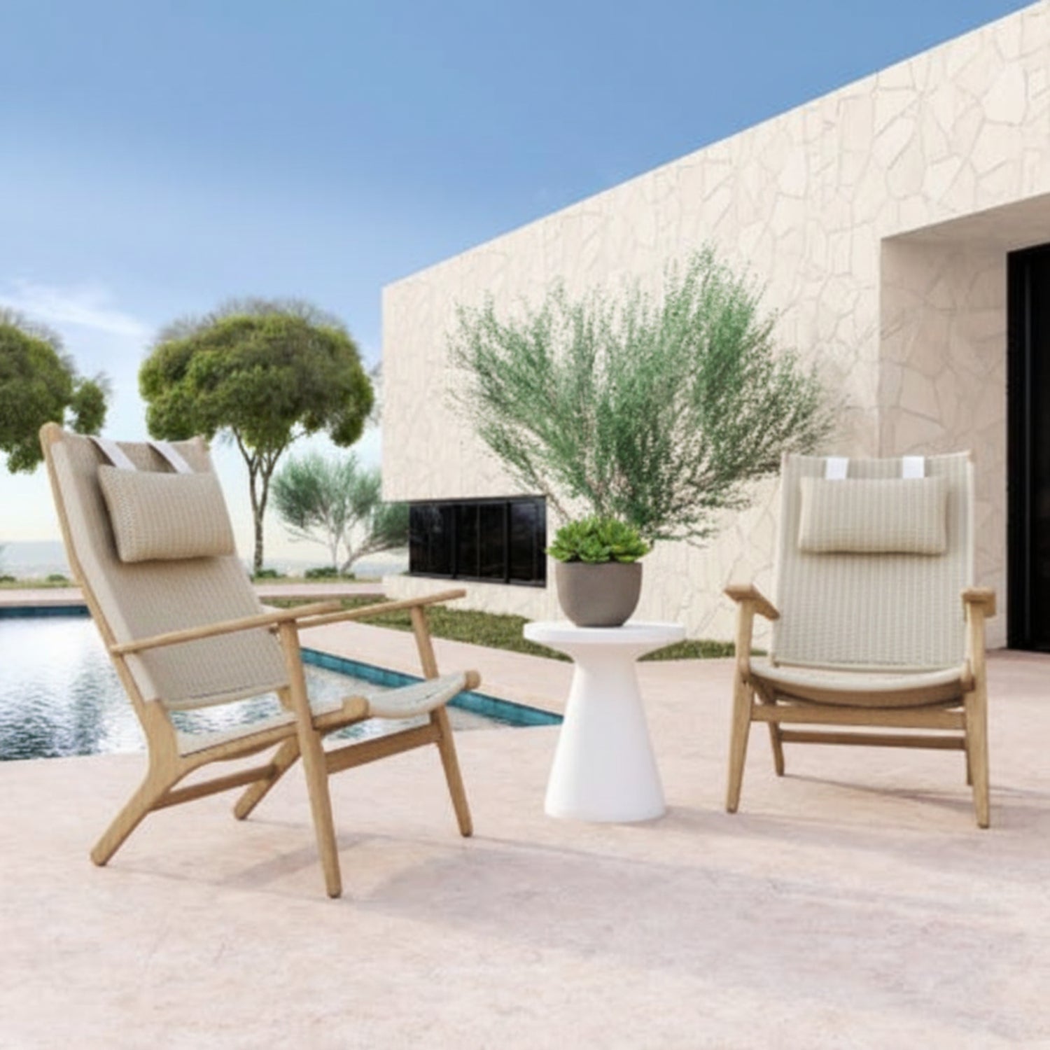Sunset West Sedona Outdoor Cushionless Highback Chair