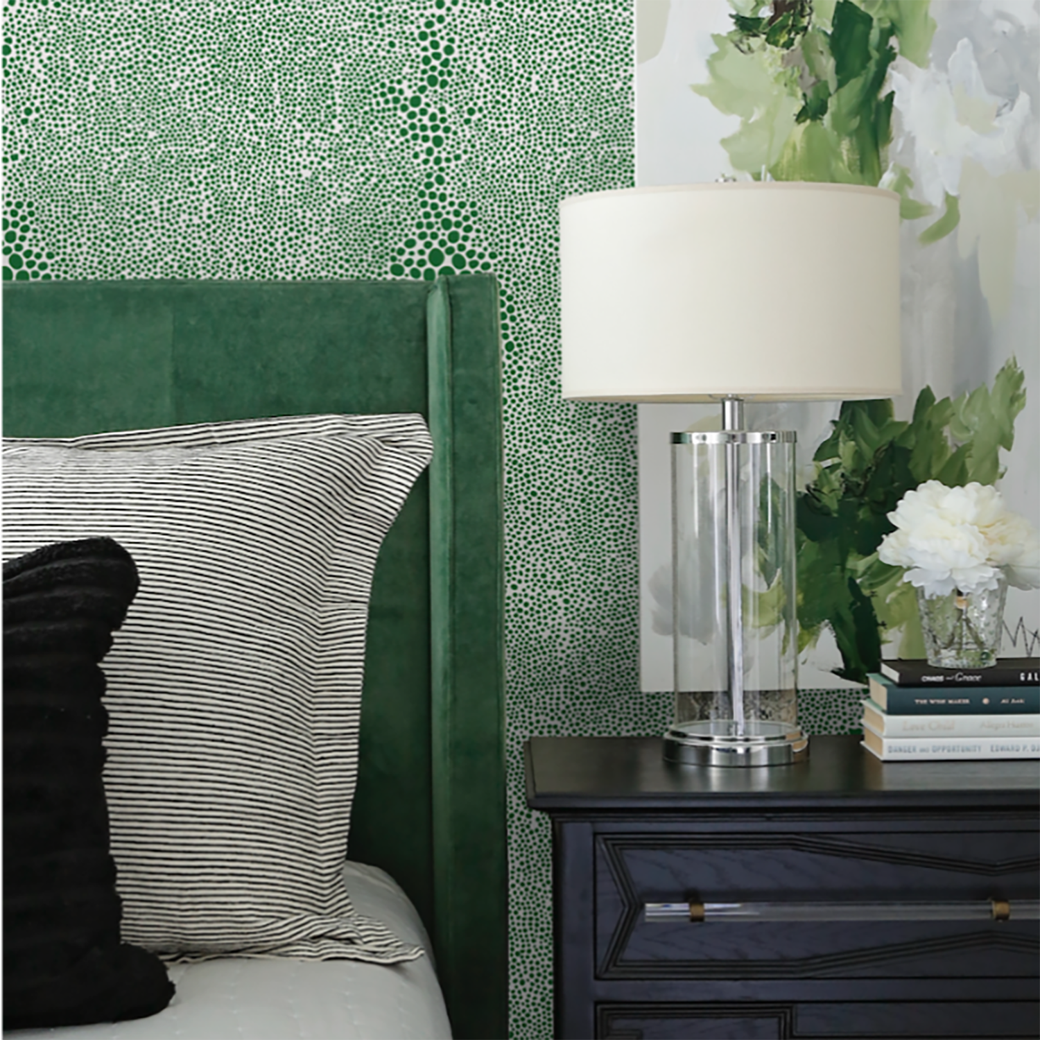 Mitchell Black Shagreen Wallpaper