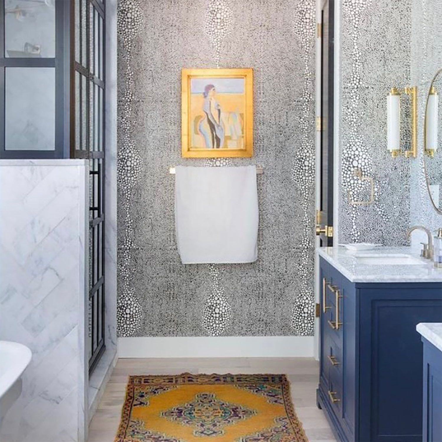 Mitchell Black Shagreen Wallpaper