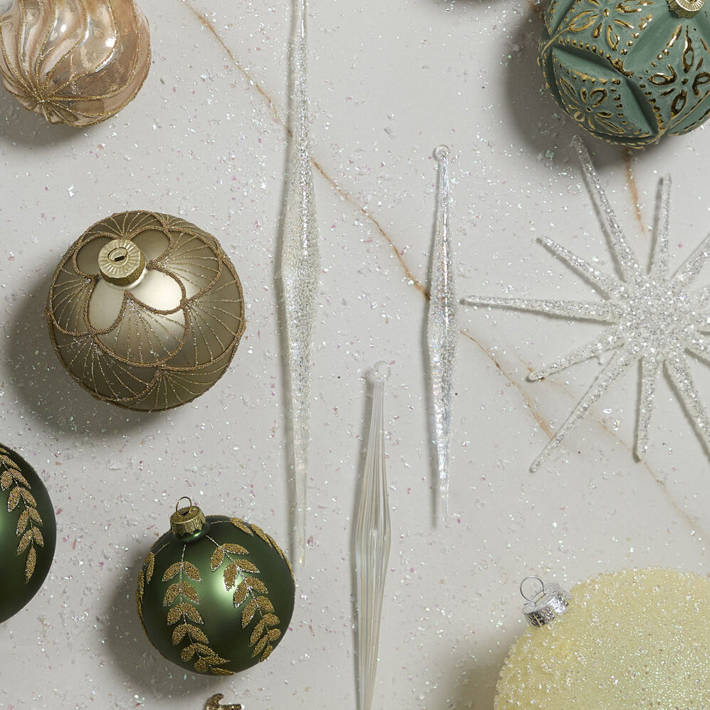 Sparkle Icicle Ornament Set of 6