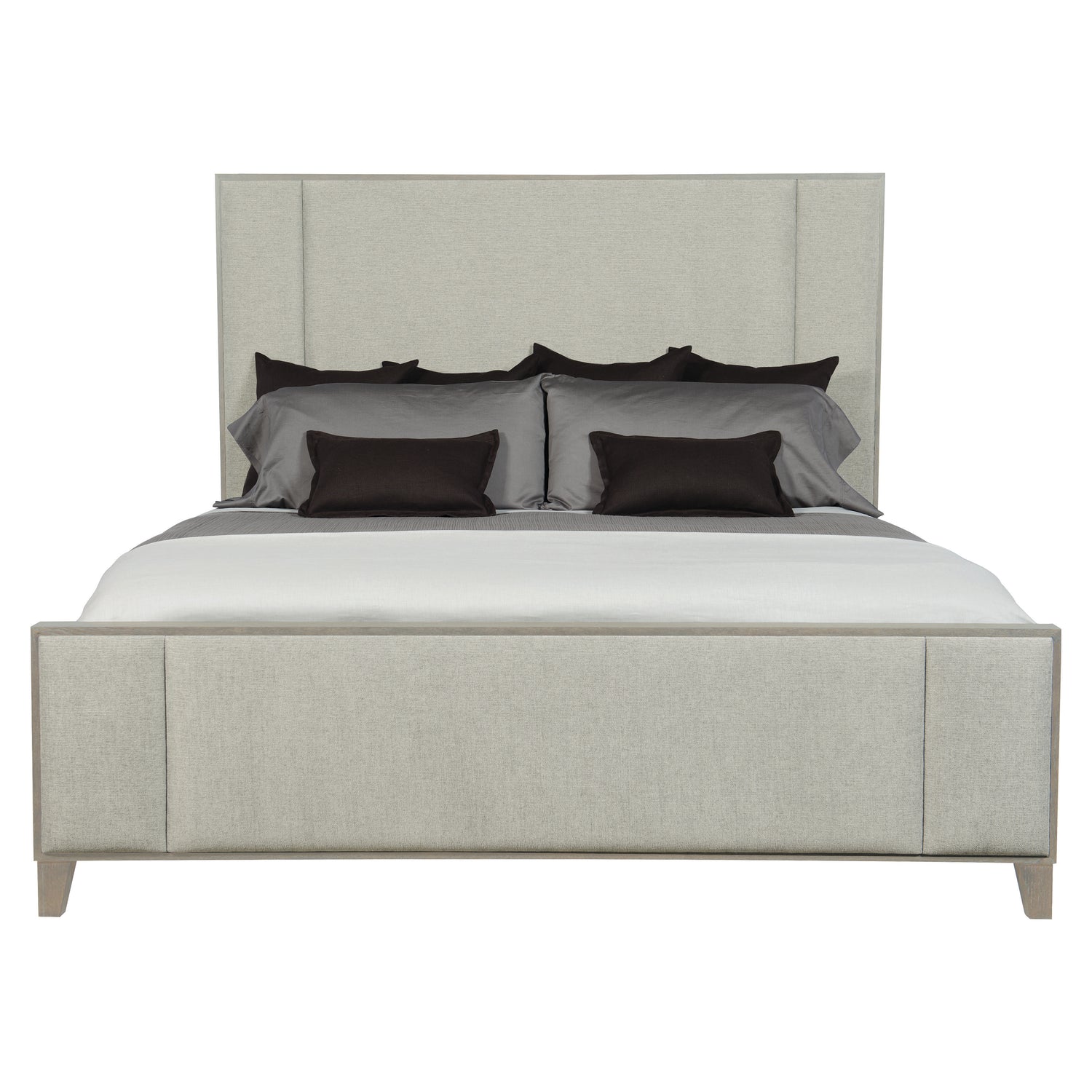 Bernhardt Linea Cerused Greige King Panel Bed