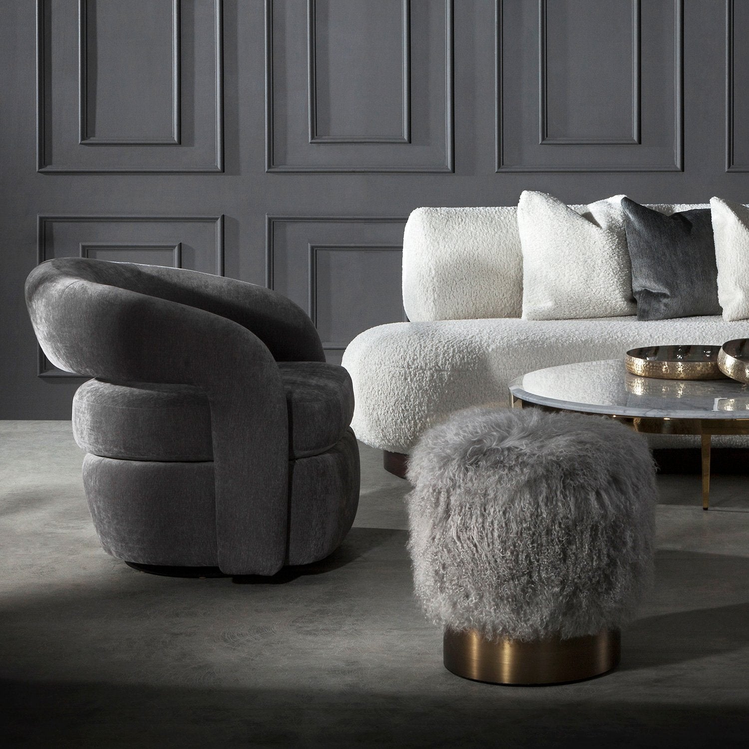 Interlude Home Targa Swivel Chair