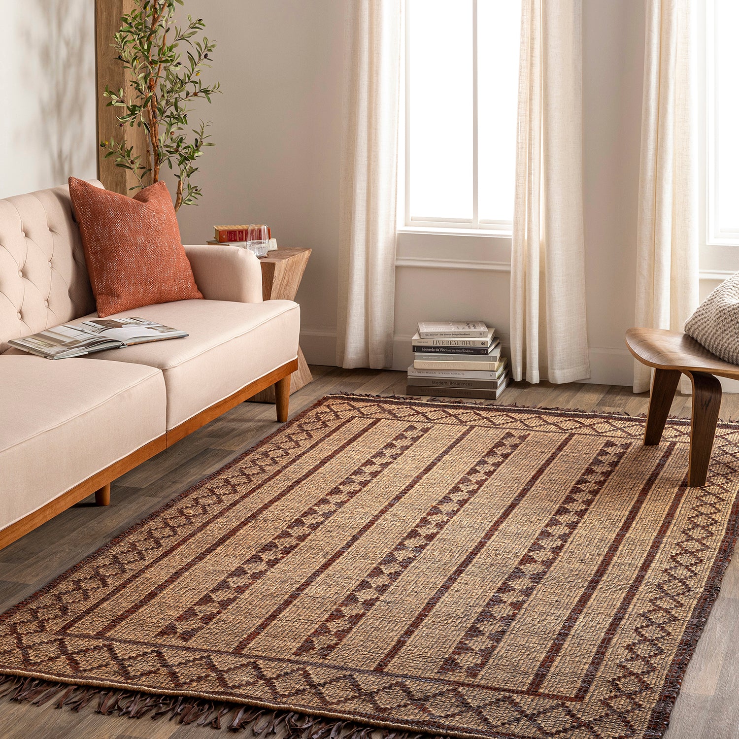 Surya Touareg Leather Hand Woven Rug