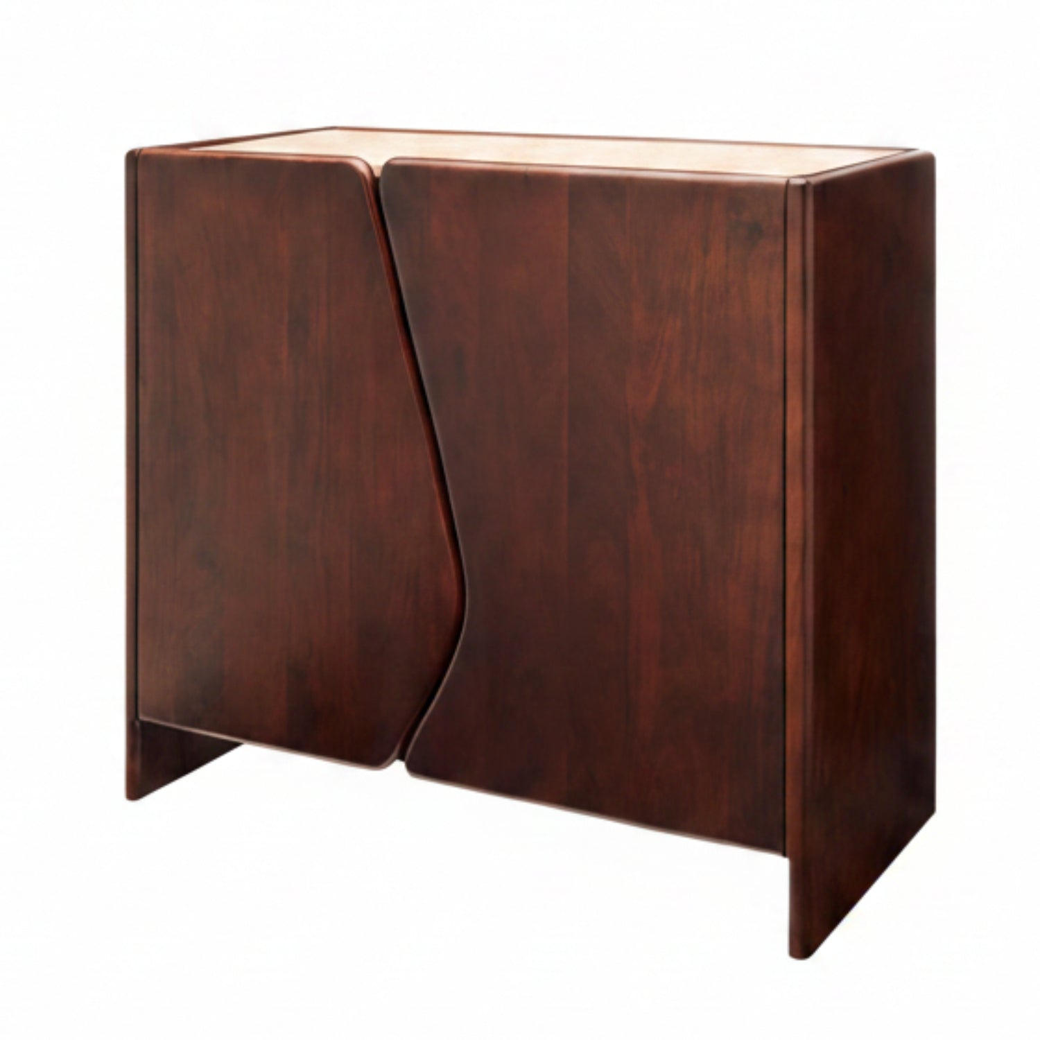 Torrance Marble Cabinet Dark Brown Base