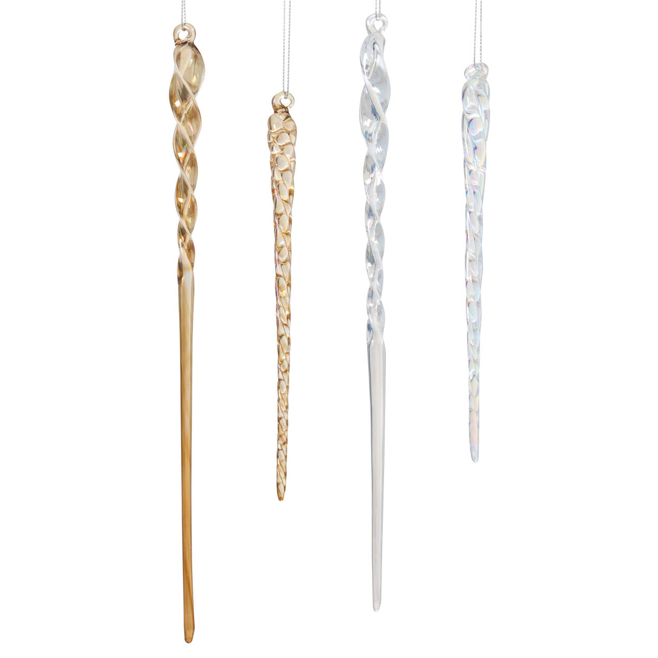 Twist Icicle Ornament Set of 6