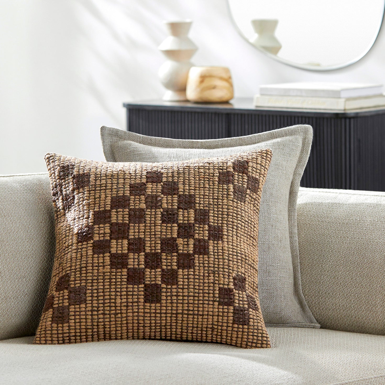 Twareg Check Throw Pillow
