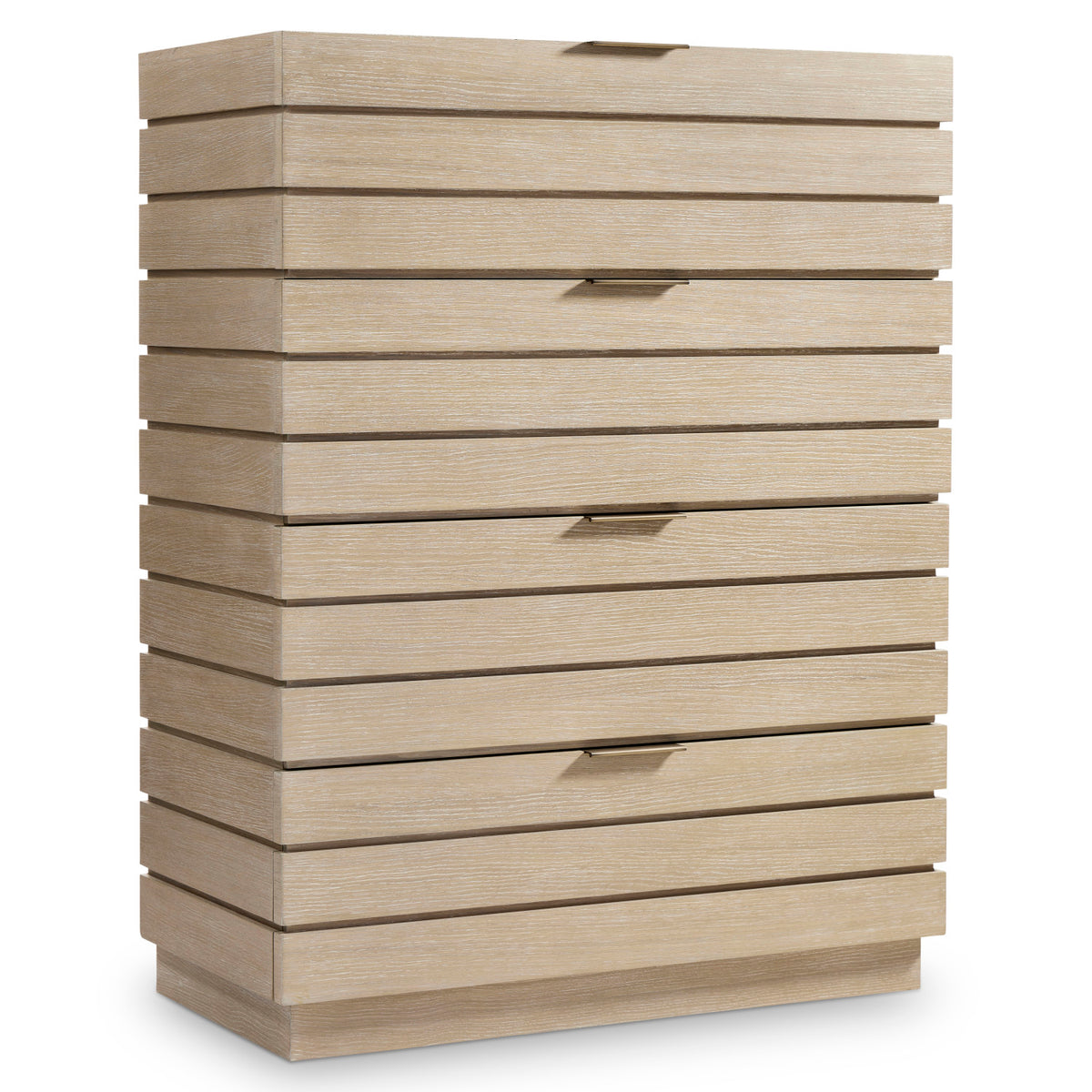 Bernhardt Asana Tall Drawer Chest in Tan, front view
