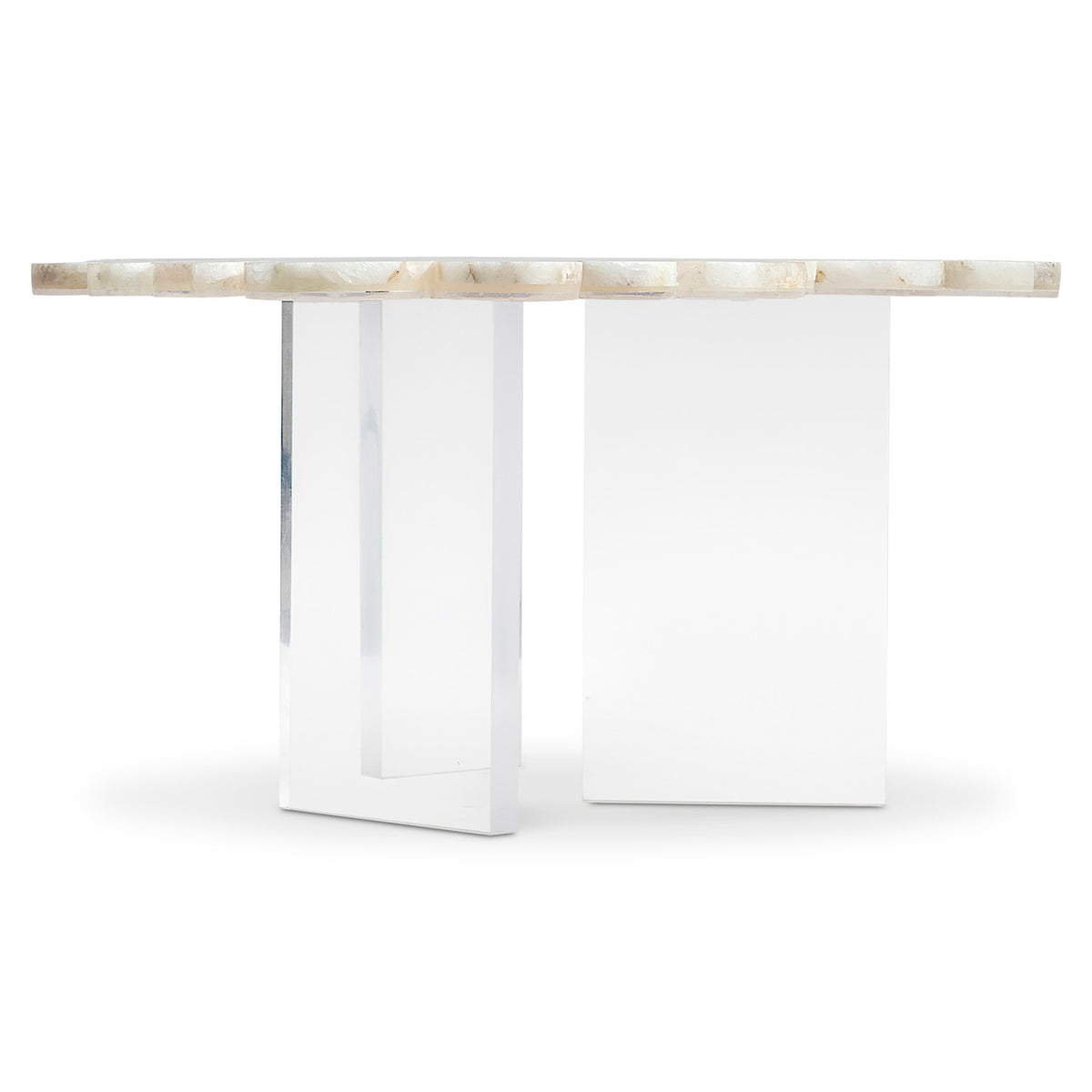 Bernhardt Evynne 30" Cocktail Table in Ivory, back view