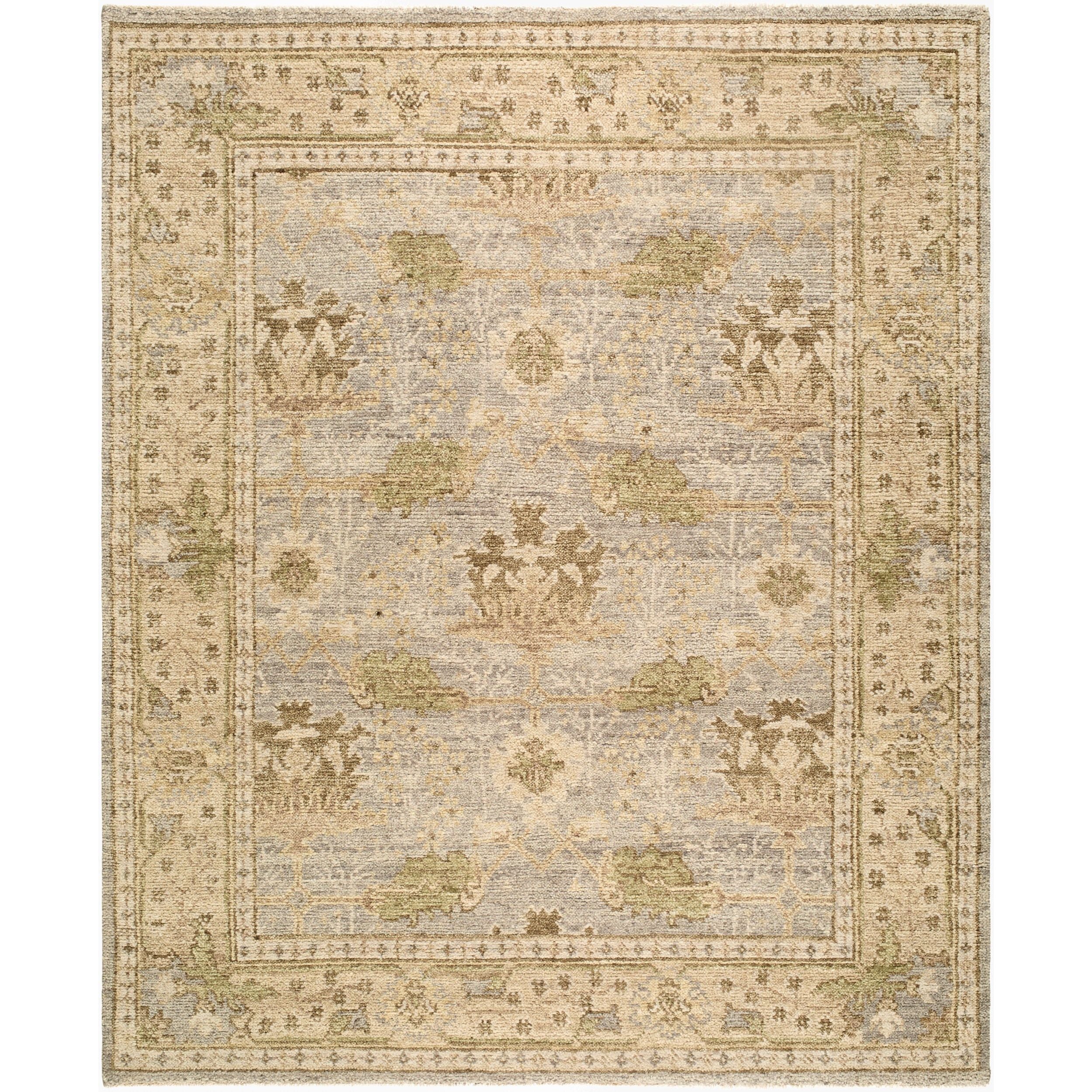 Surya Picasso PCS-2301 Hand Knotted area rug in 100% Wool, shown in Sandstone, Sage, Slate Gray