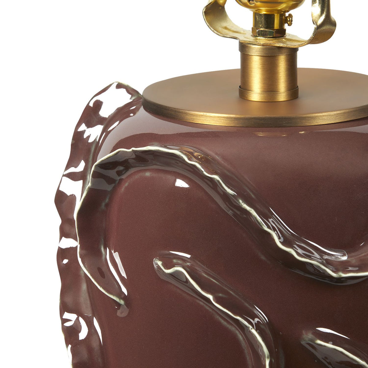 Villa and House Vinework Table Lamp with Shade 17-inch Papyrus, with Gold
