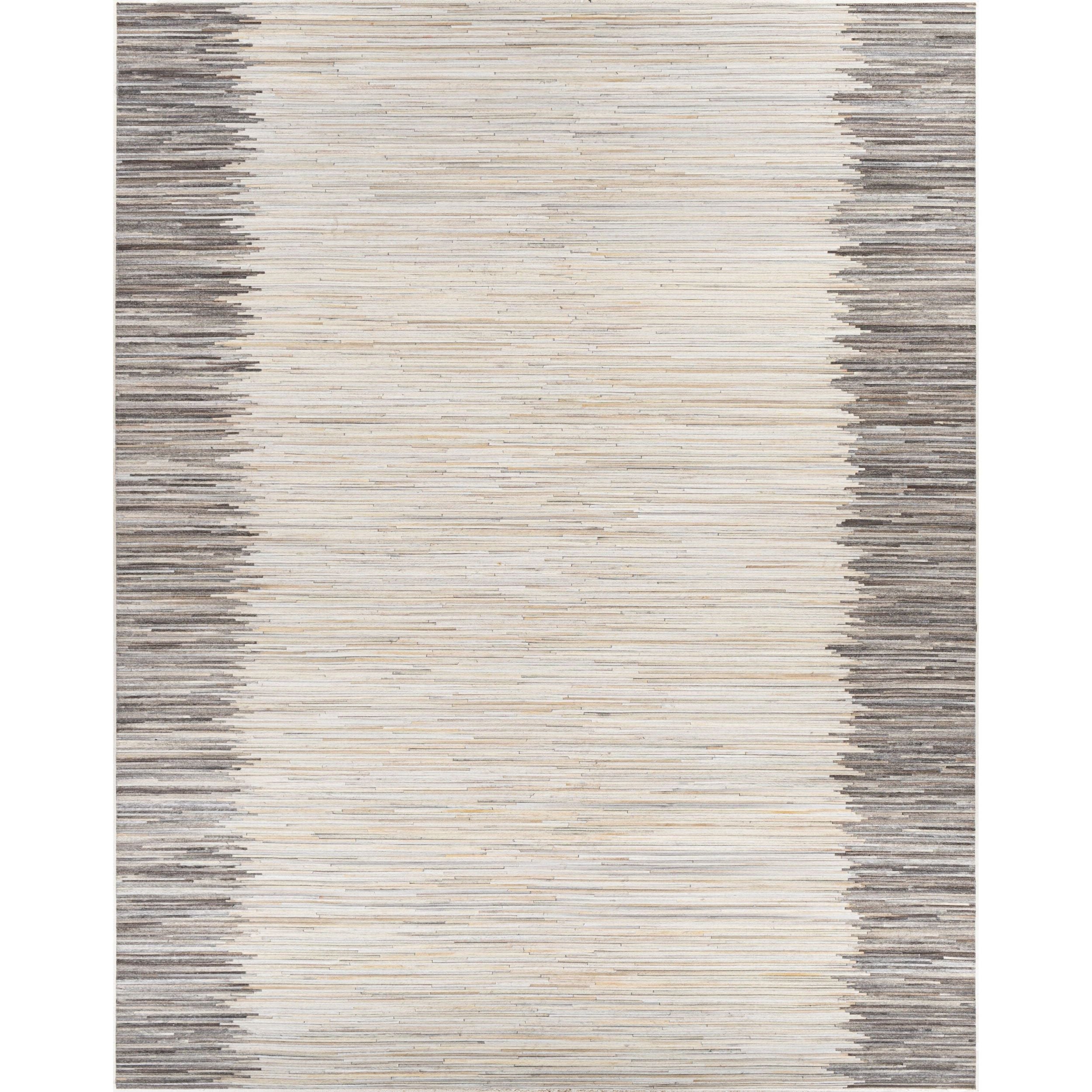 Surya Zander Hand Crafted Rug texture close-up, detail of the hair-on-hide pile
