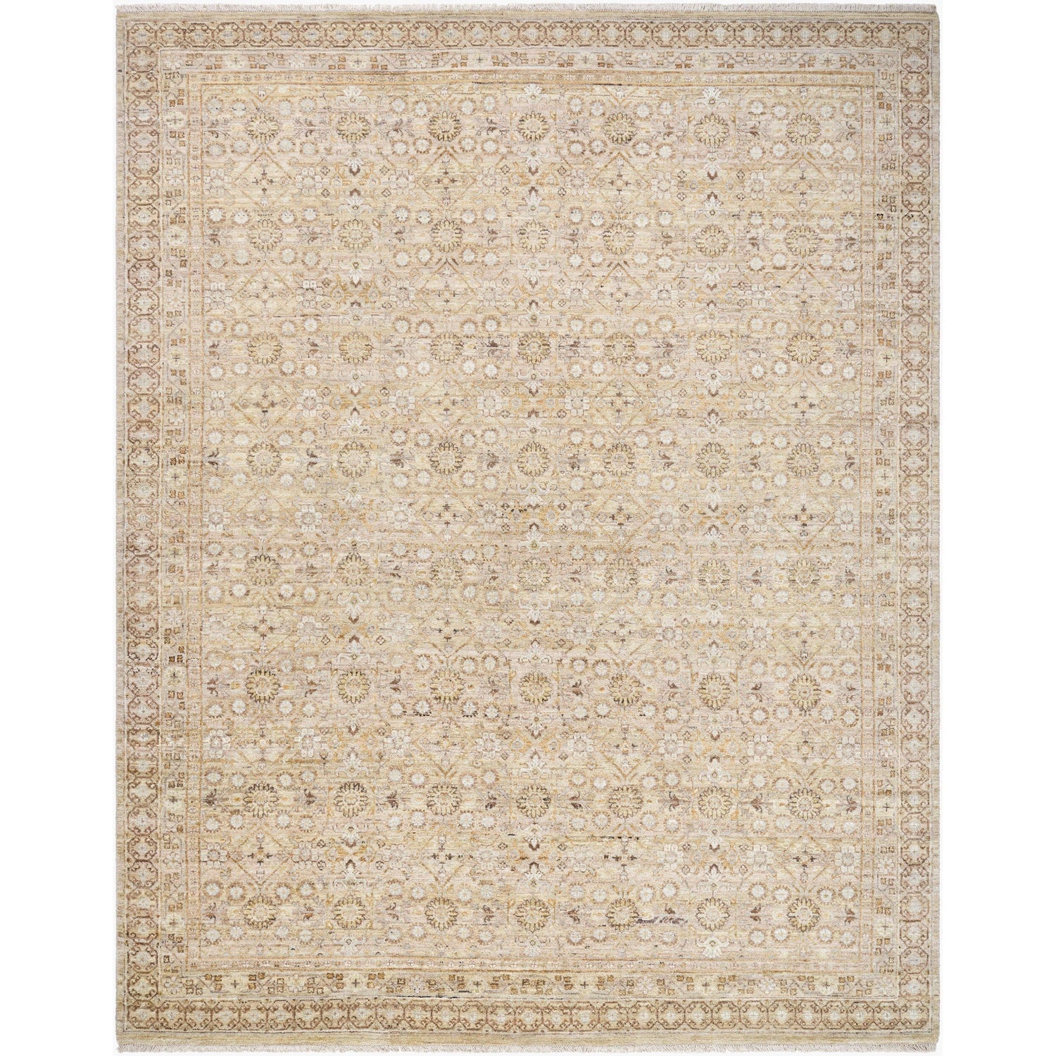 Surya Zeenat ZNT-2305 Hand Knotted Rug in beige, sandstone and ivory