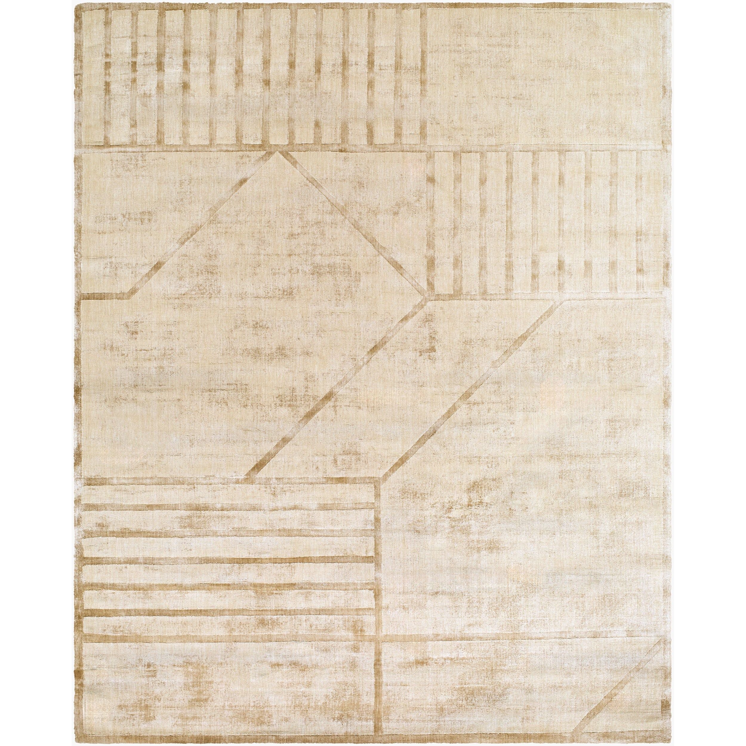 Surya Pier PIE-2306 Hand Loomed rug in Beige, Sandstone, Taupe, close-up of the 0.45 in. pile texture