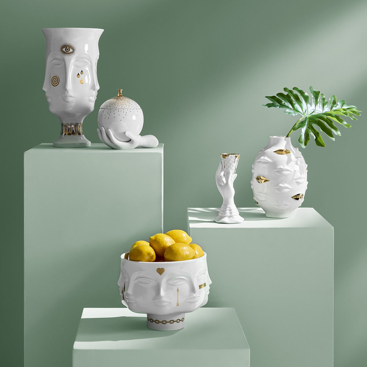 Jonathan Adler Gilded Dora Maar Pedestal Bowl