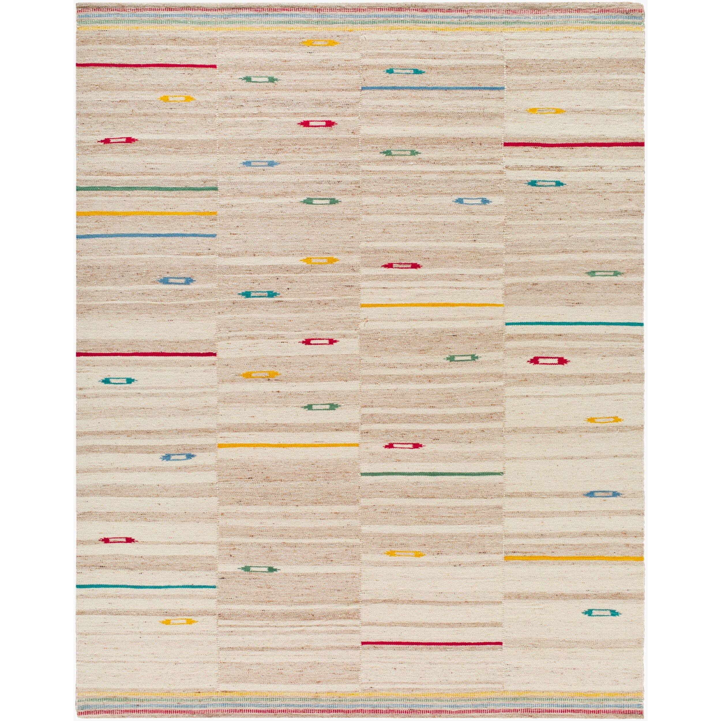 Surya Stockholm SHM-2306 Hand Woven Rug in beige, sand, crimson and mustard