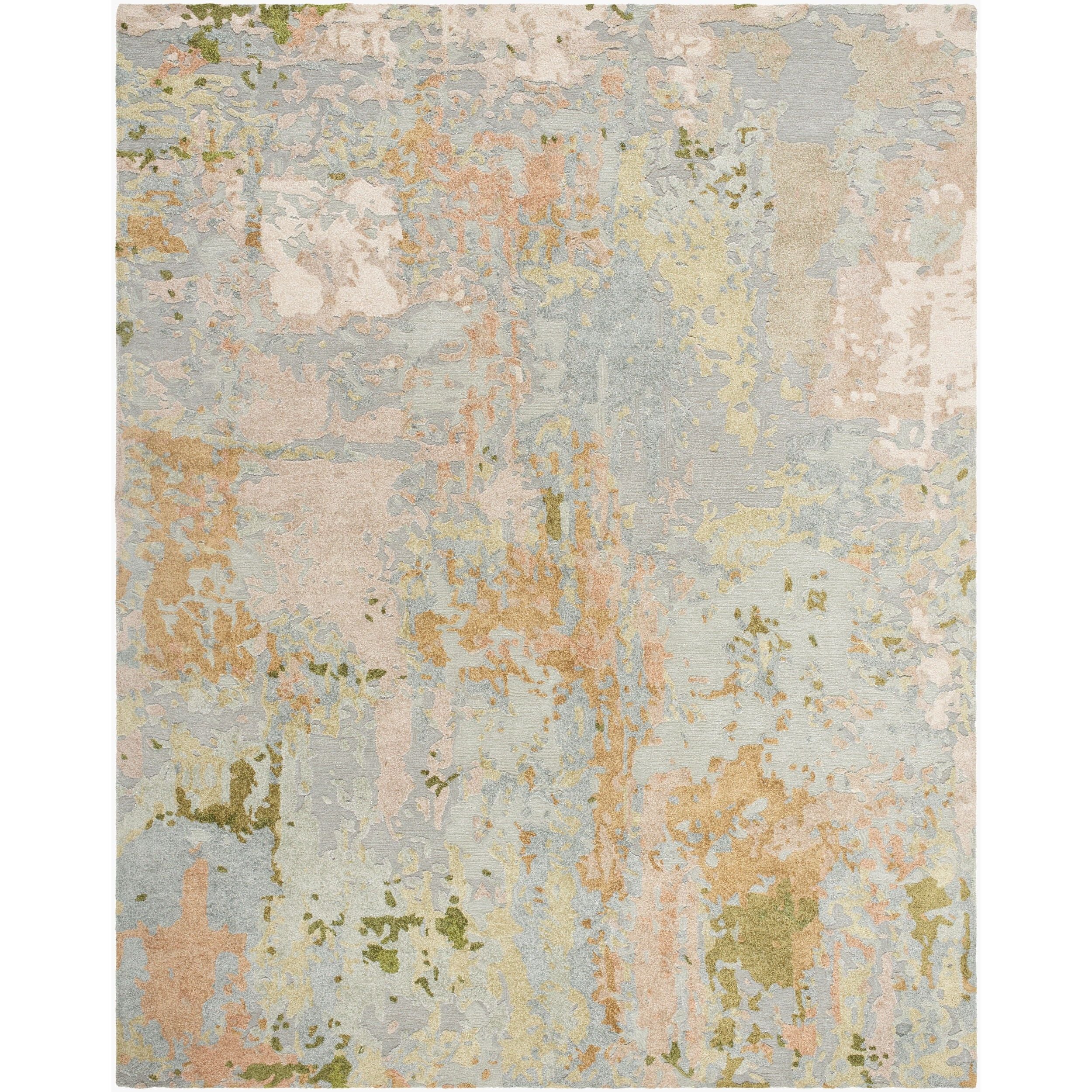 Surya Lukla LUA-2300 Hand Tufted Rug in sage, sky blue and blush