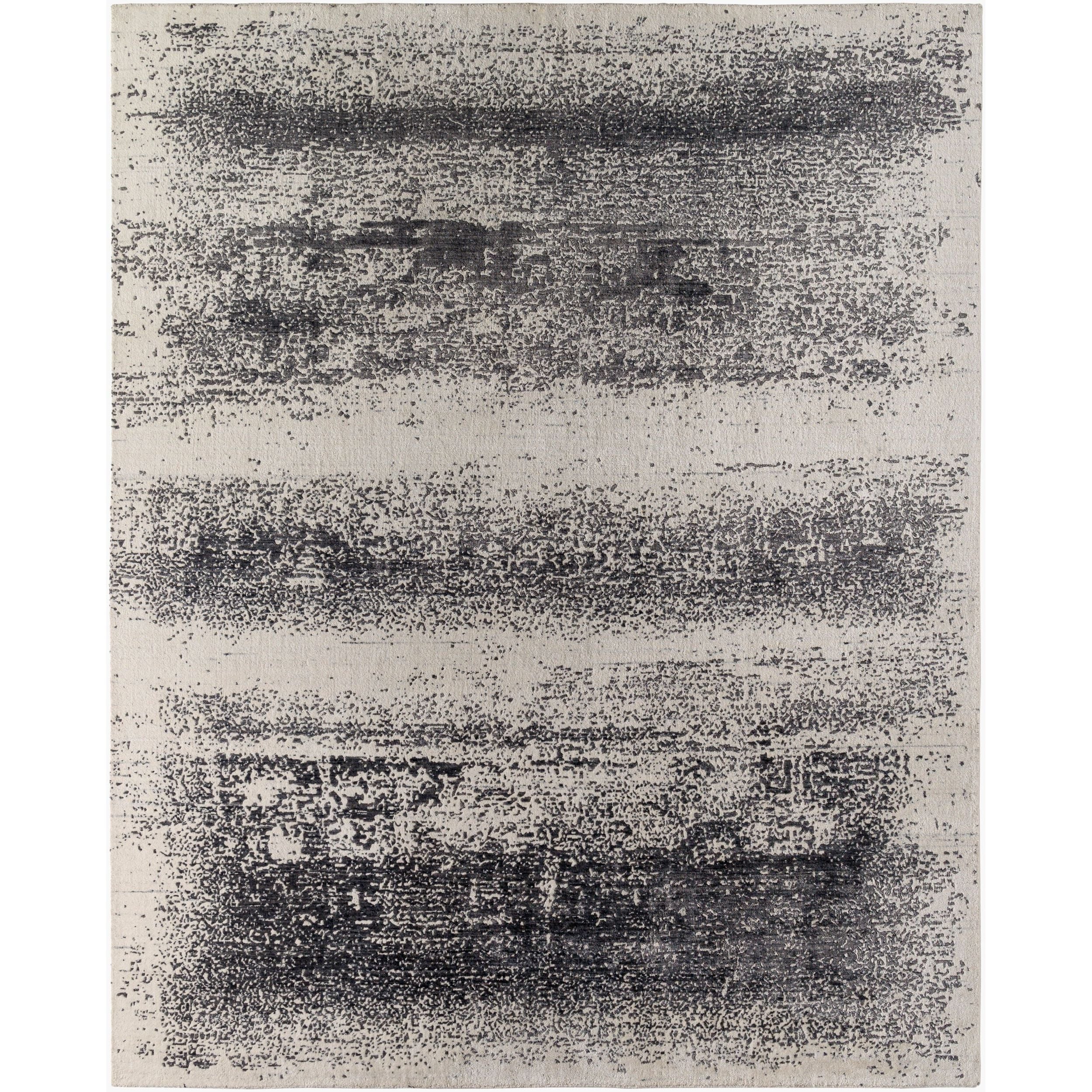 Surya Glory GLY-2301 Hand Knotted Rug in Ivory, Charcoal and Ash Gray