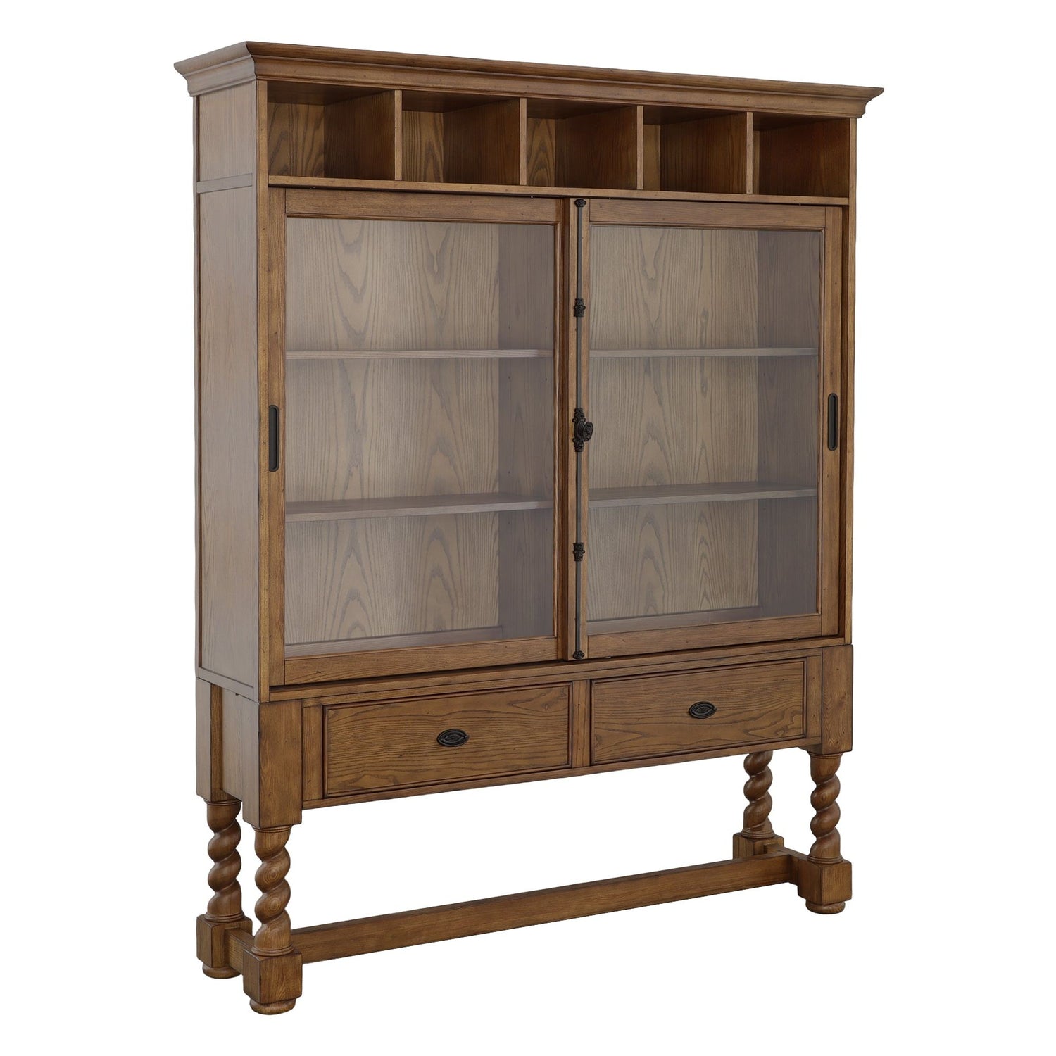 Fairfield Chair BD Collection Curio Cabinet, Antique Pinewood finish