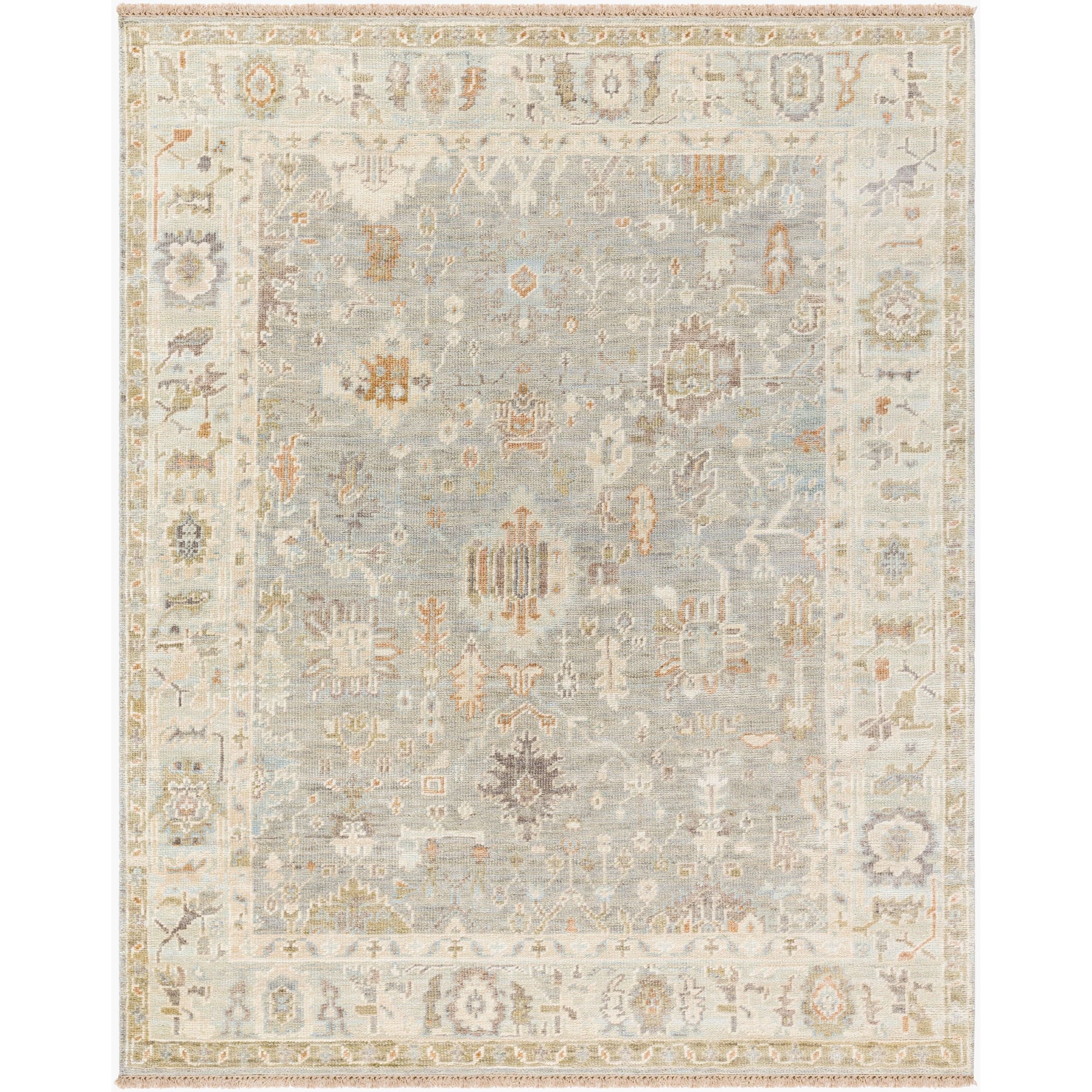 Surya Antalya AAT-2311 Hand Knotted Rug in Brown, Medium Brown and Beige