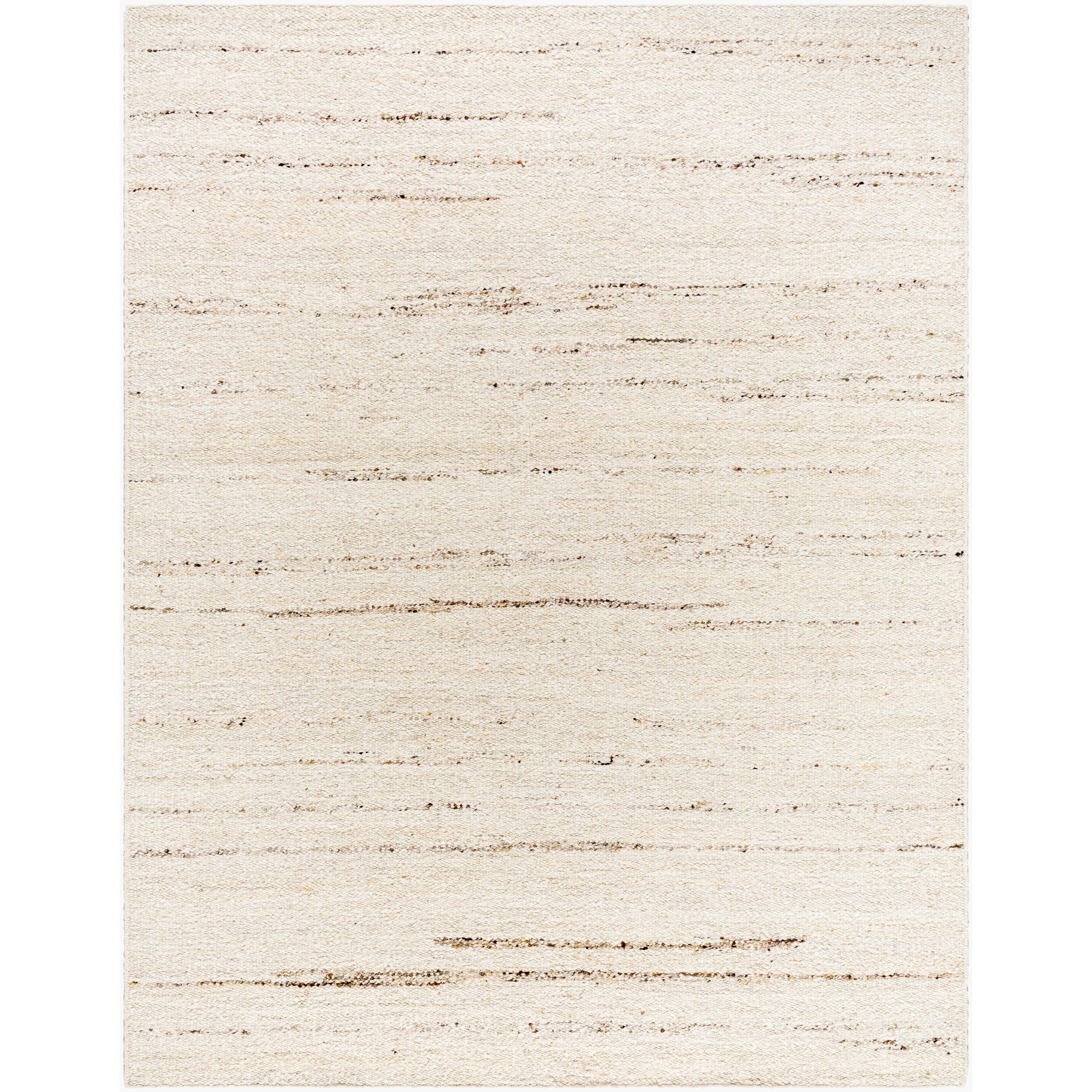 Surya Peru Hand Woven area rug in 100% Wool, shown in Ivory, Sand, Taupe
