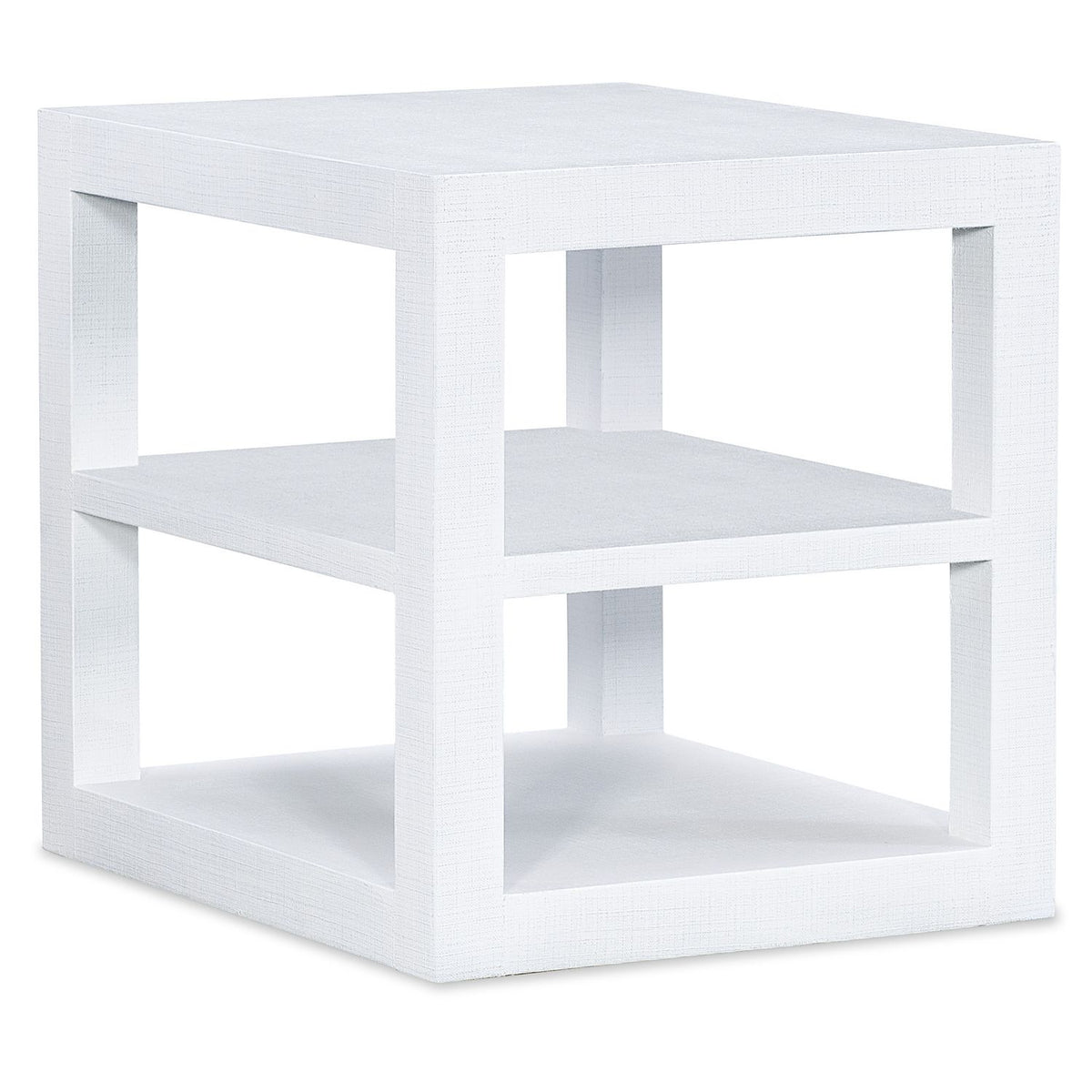 Margaritaville Sailmaker End Table in White Painted Linen, primary product view