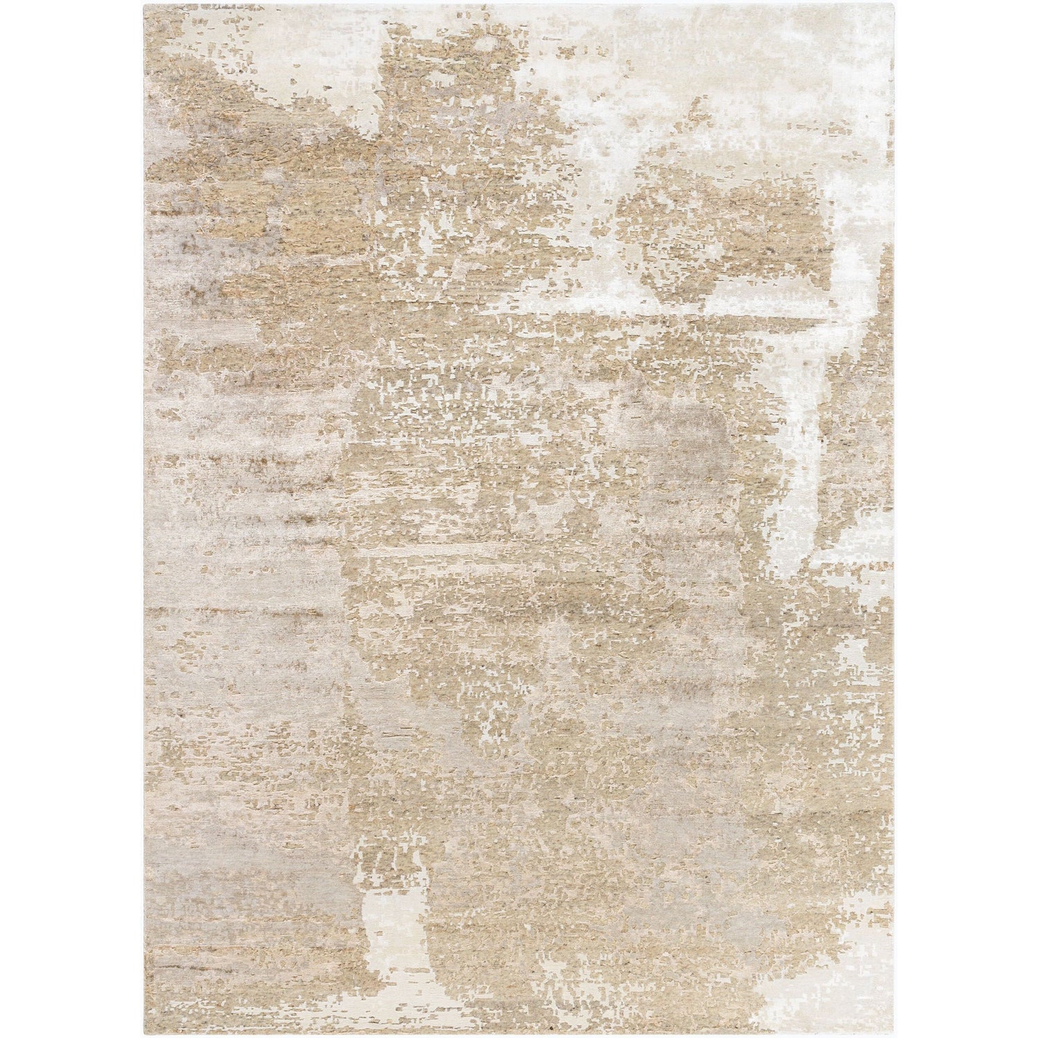 Surya Imola IML-1014 Hand Knotted area rug in 50% Viscose, 45% Wool, 5% Linen, shown in Ivory, Sandstone, Taupe