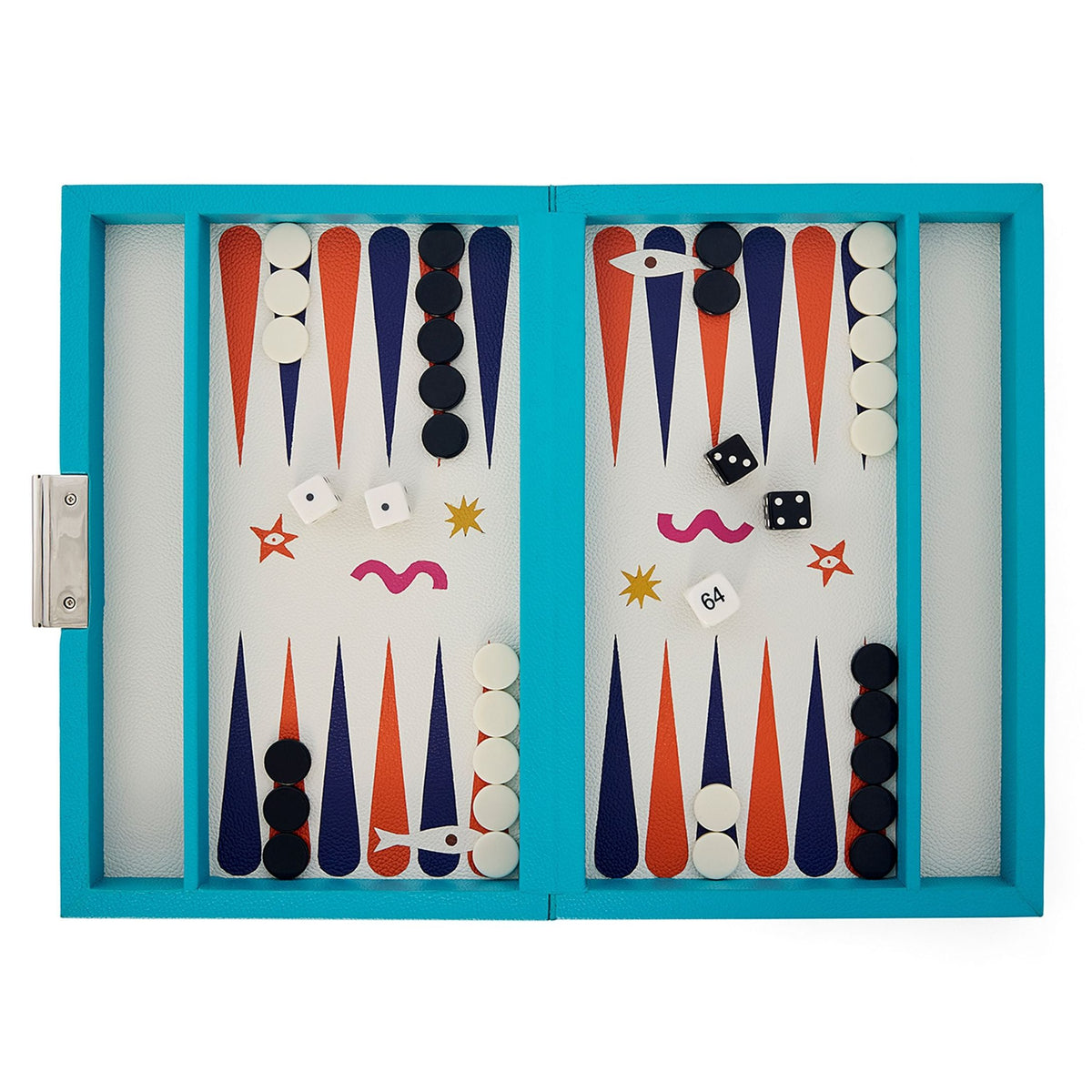 Jonathan Adler Playa Leather Backgammon Set