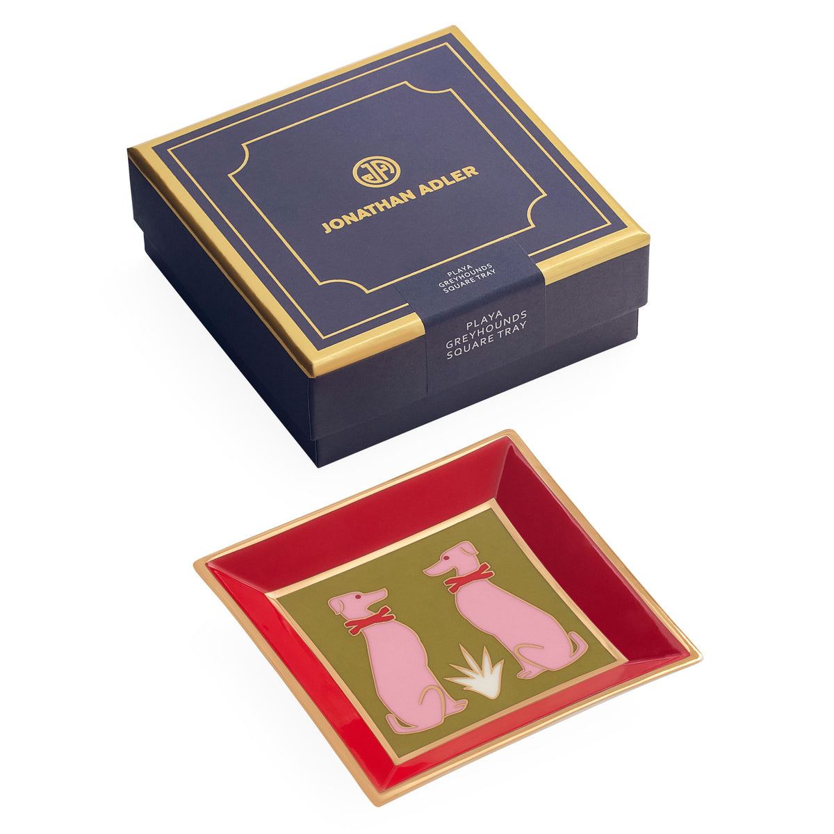 Jonathan Adler Playa Greyhounds Square Tray