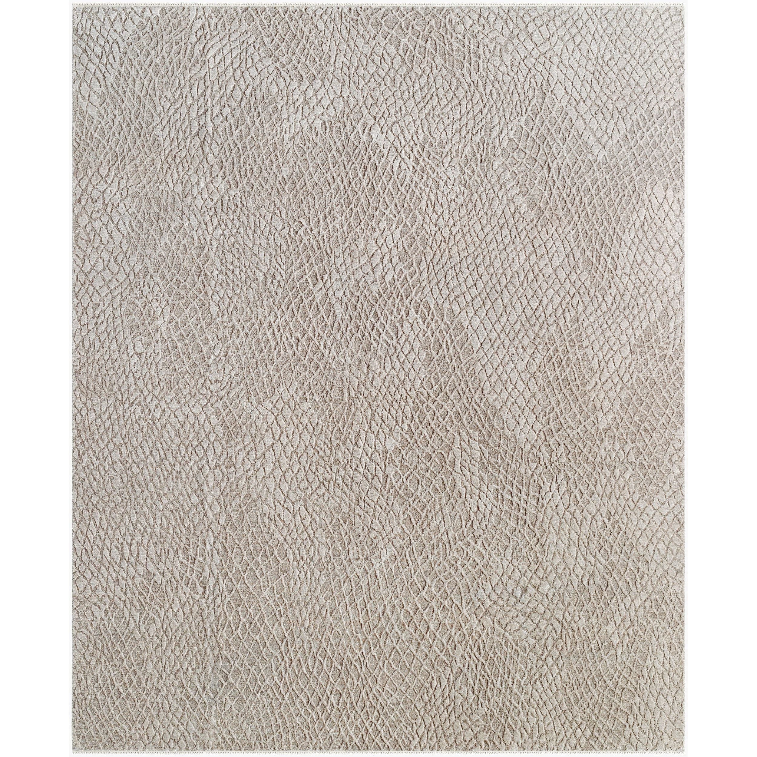 Surya Reyyan RHE-2303 Hand Knotted Rug shown flat displaying its beige hand knotted design