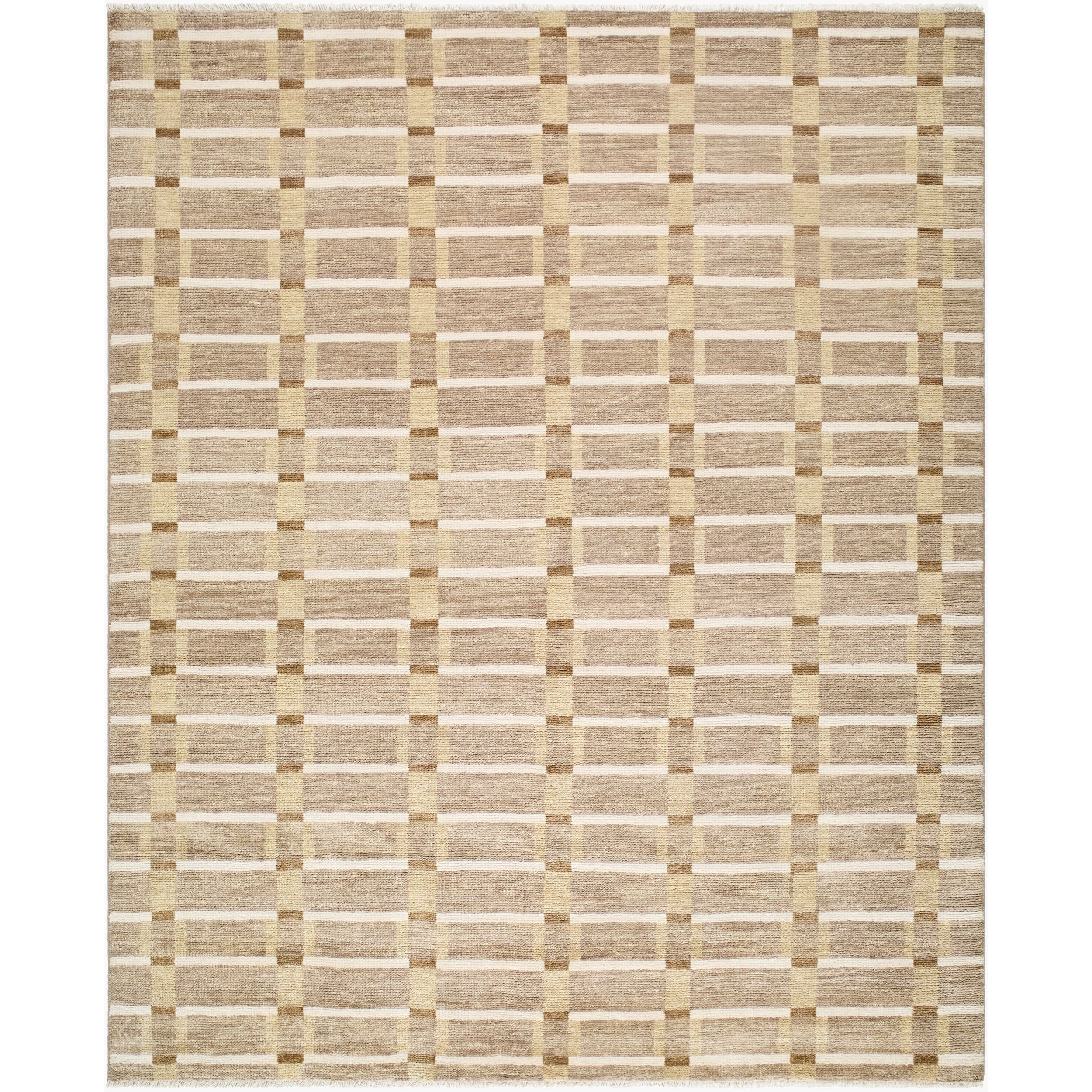 Surya Riviera RIV-2309 Hand Knotted Rug shown flat displaying its beige hand knotted design