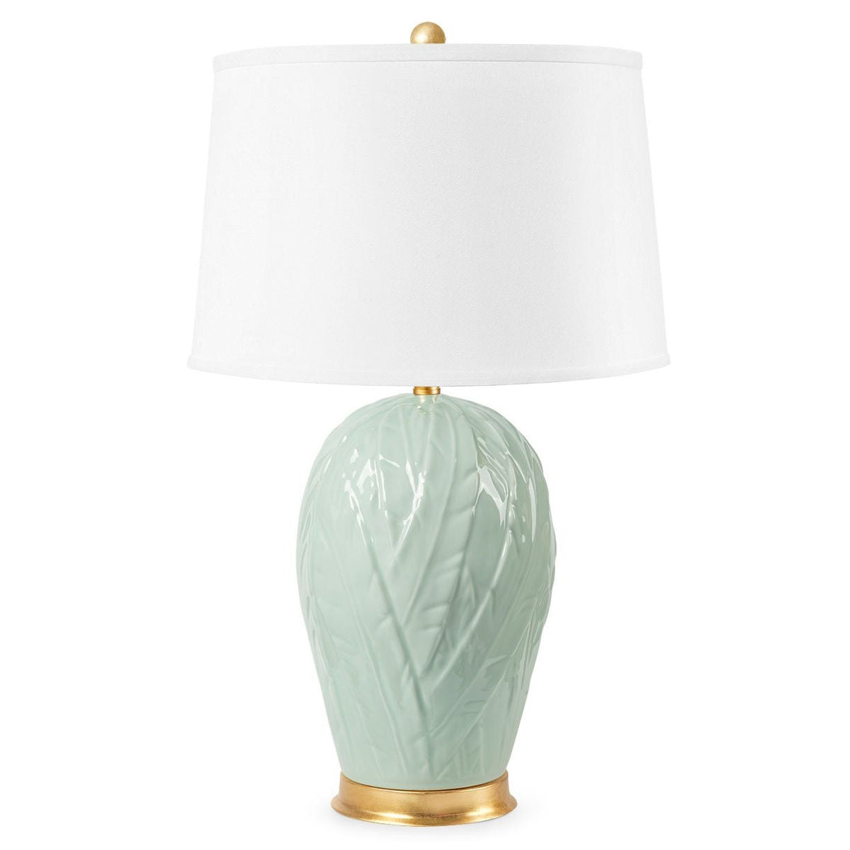 Villa and House Habano Table Lamp with Shade 17-inch White Linen, with Gold