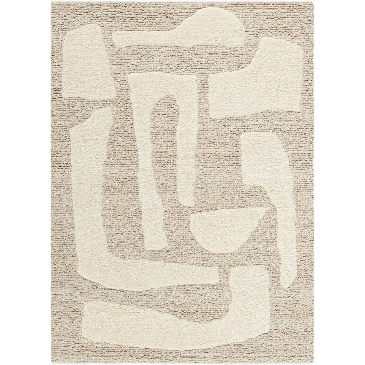 Surya Zigana Hand Woven Rug in beige, ivory and taupe