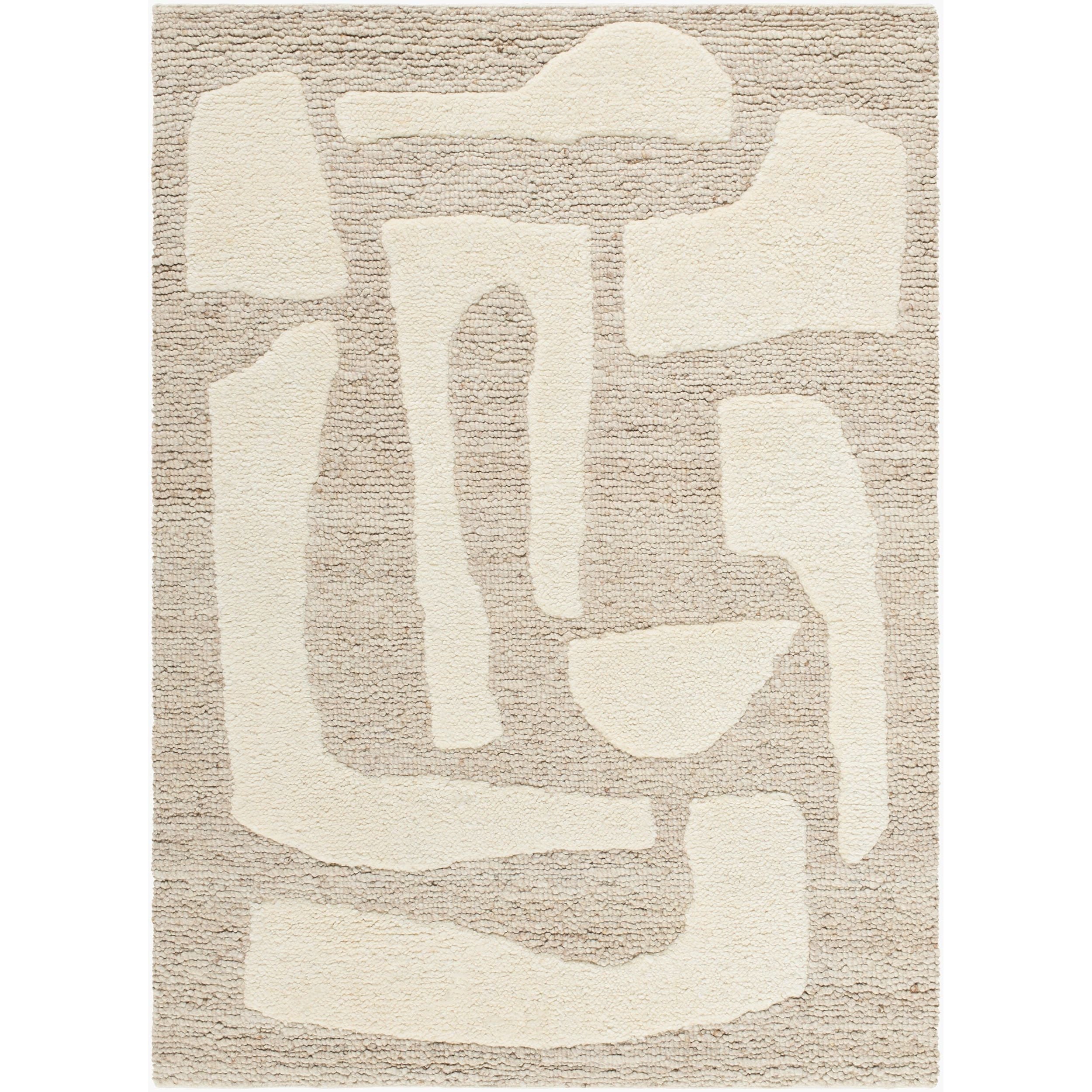 Surya Zigana Hand Woven Rug in beige, ivory and taupe