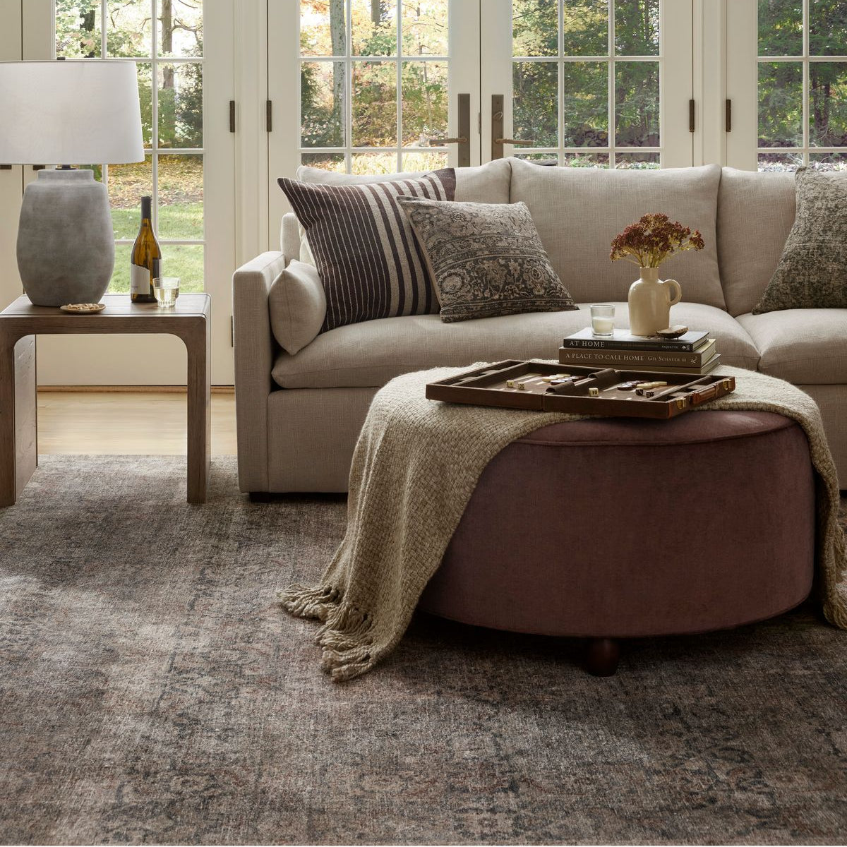 Loloi Margot Lagoon / Taupe Power Loomed Rug
