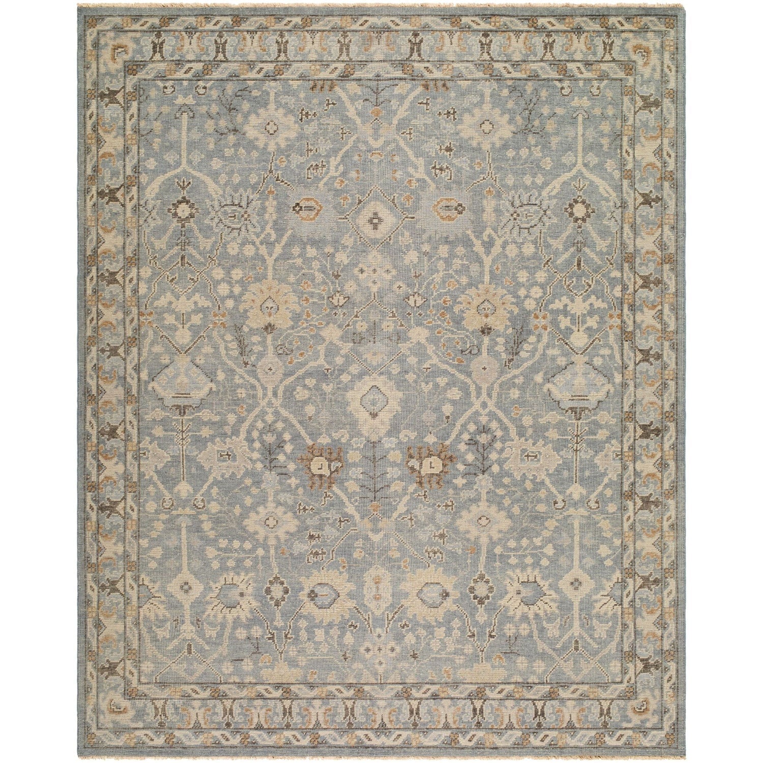 Surya Reign REG-2311 Hand Knotted Rug from the Reign collection in Light Brown, Dark Brown, Dusty Sage, Tan, Olive, Mediu...