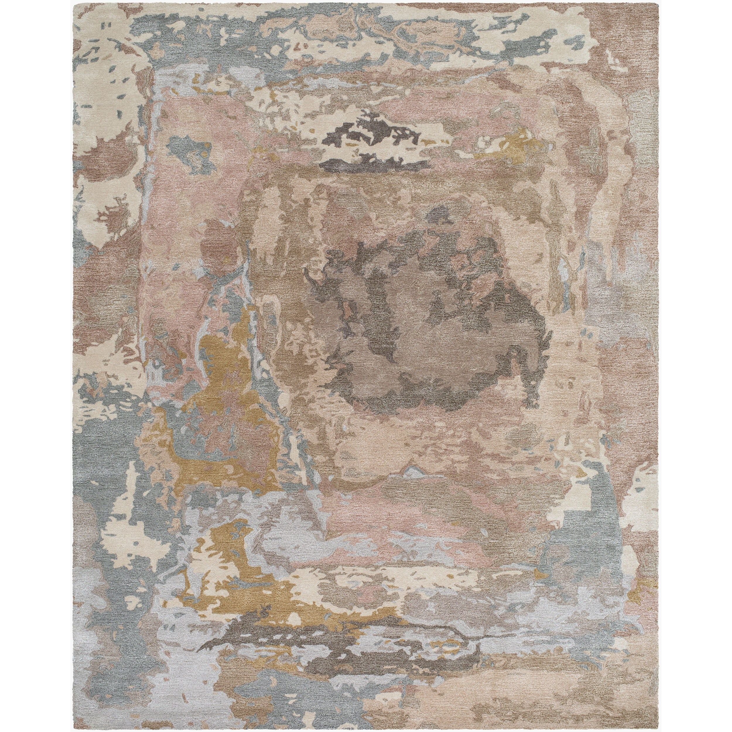 Surya Kavita KVT-2327 Hand Tufted Rug texture close-up, detail of the wool-viscose blend pile