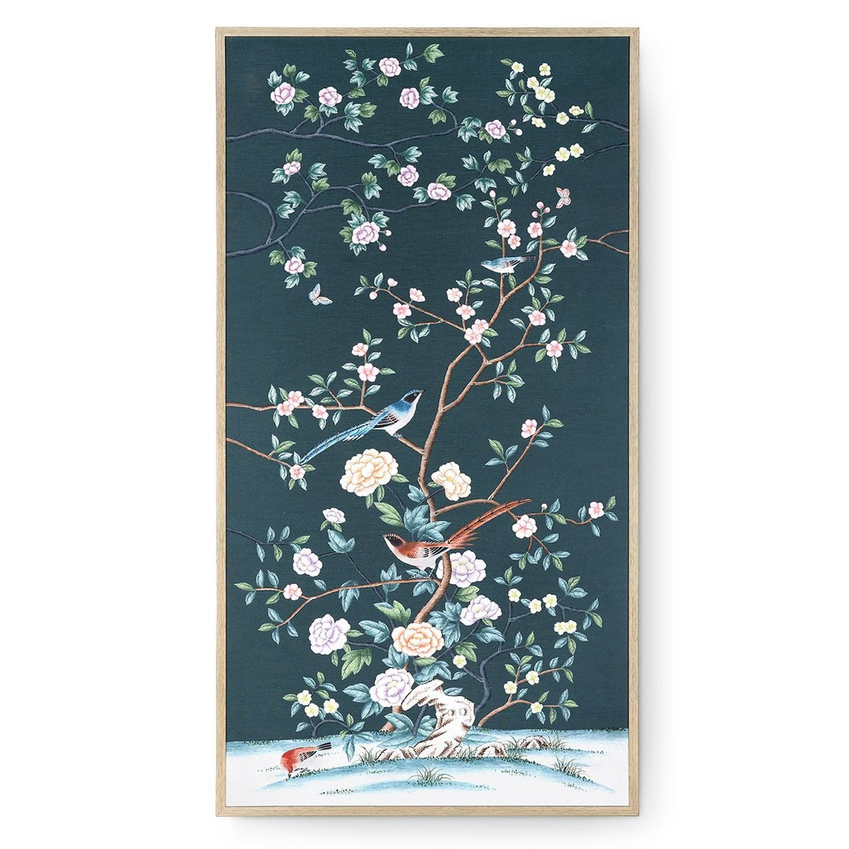 Villa and House Verdant Canopy Framed Silk Panel
