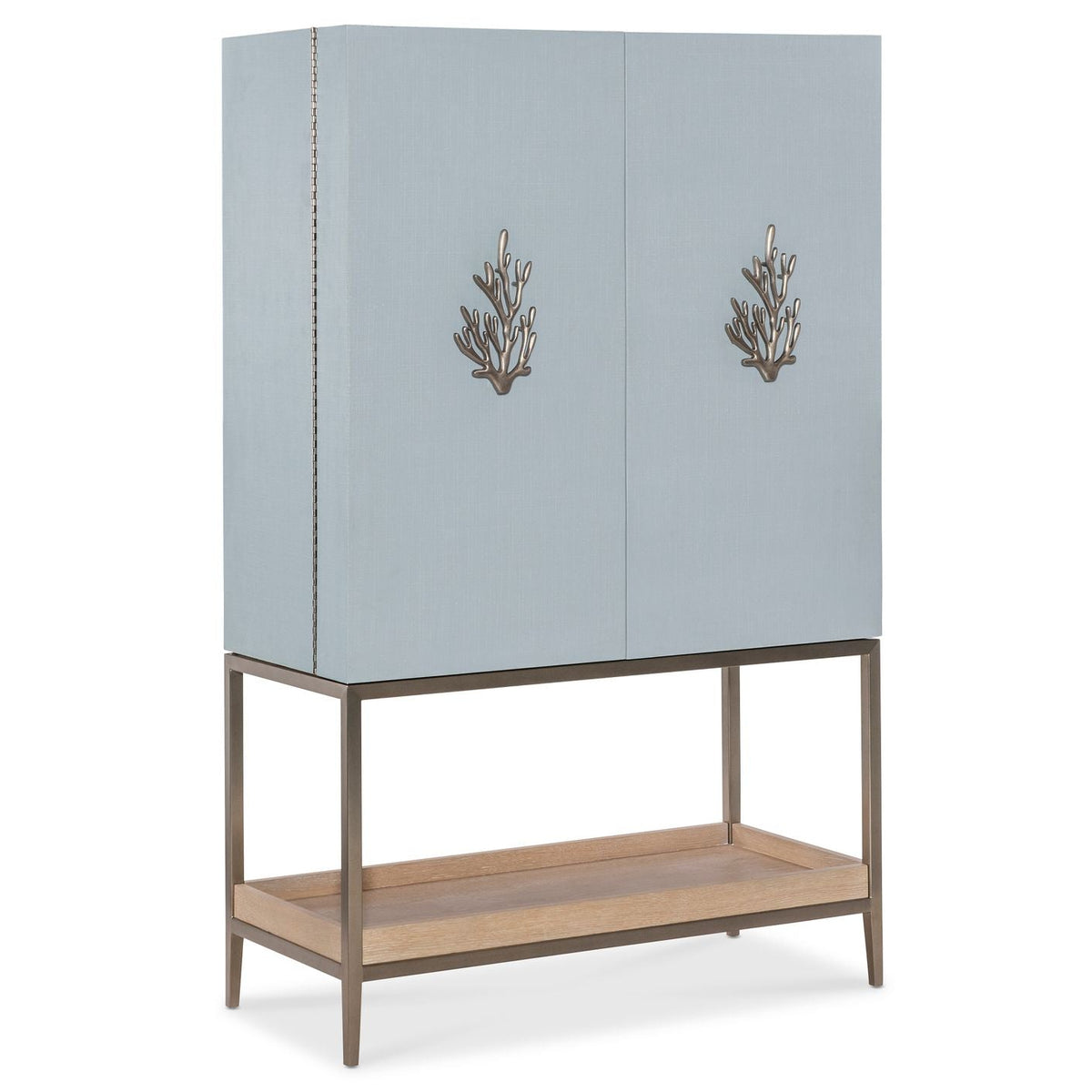 Margaritaville Gulfstream Bar Cabinet in Blue Painted Linen, primary product view